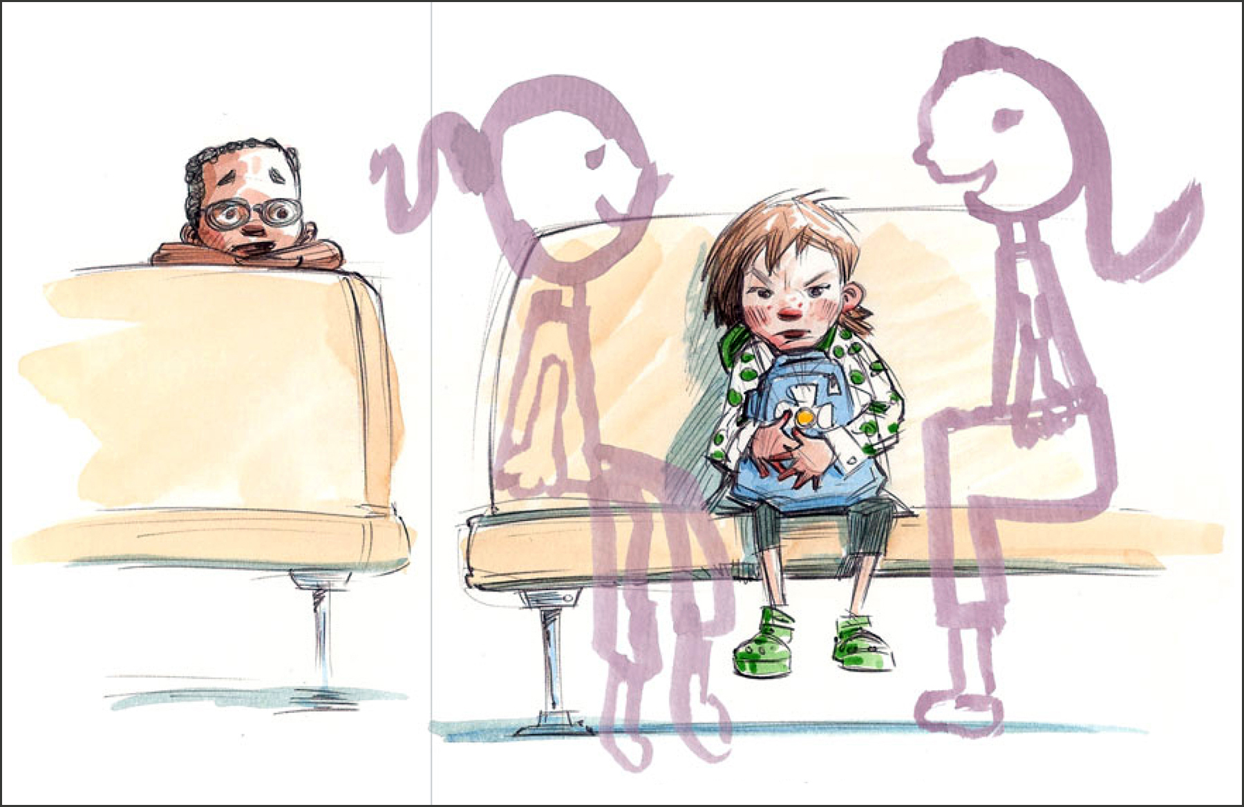 Early sketch for I Am Ignoring Him.