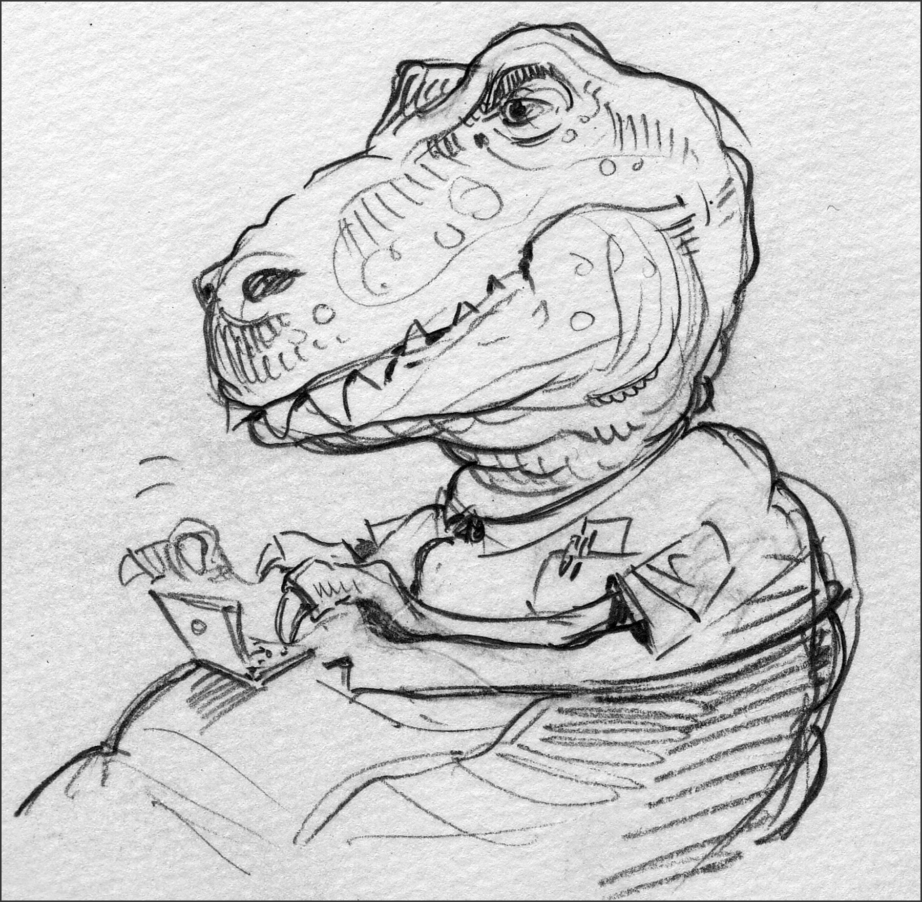 Study of the T-Dad. Since he is a grumpy guy, I didn't want to make him look too pretty.