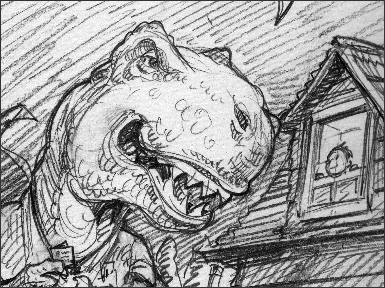 Early sketch for Bedtime Story.
