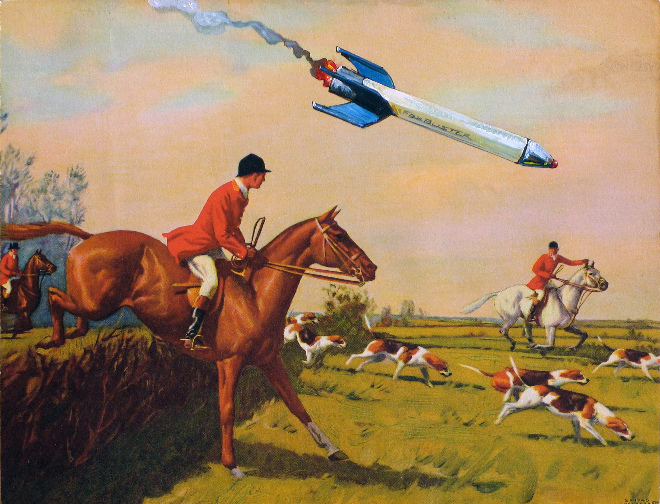 Lord Farthington's Scud • Oil on an existing print
