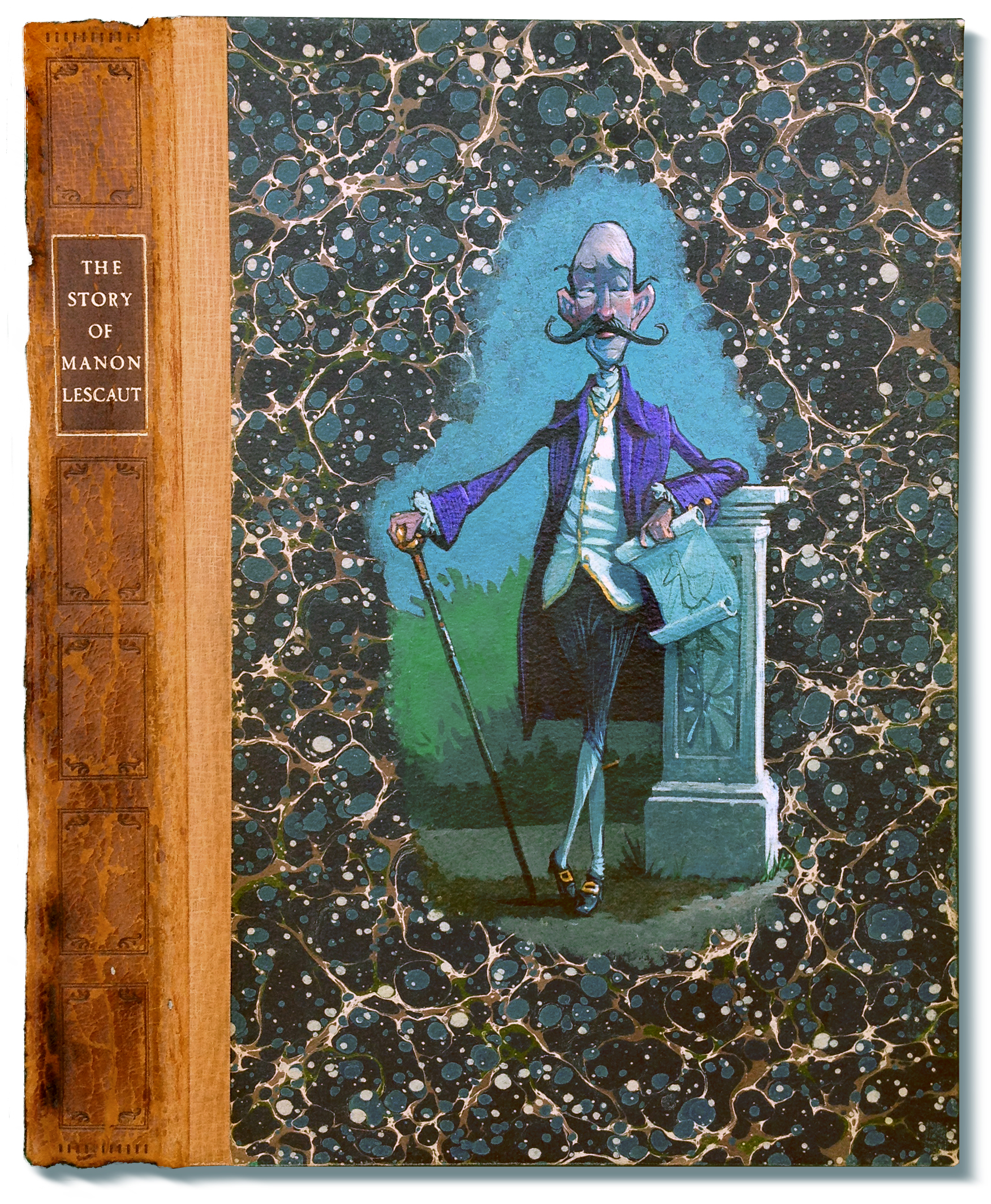 Manon Lescaut • Oil on a book cover.