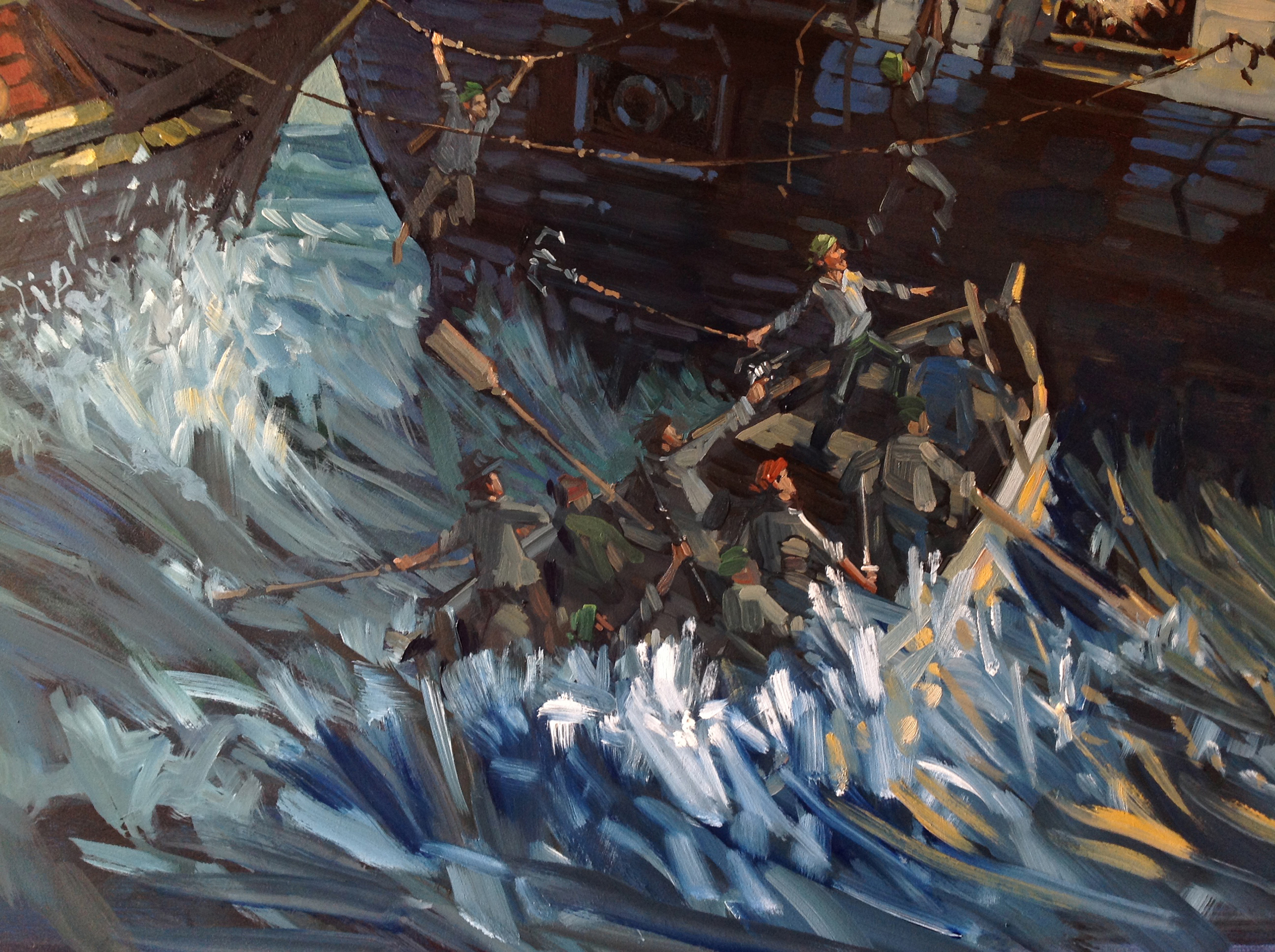 Another detail from Boarding Party. These waves aren't nearly as successful as in Escape.