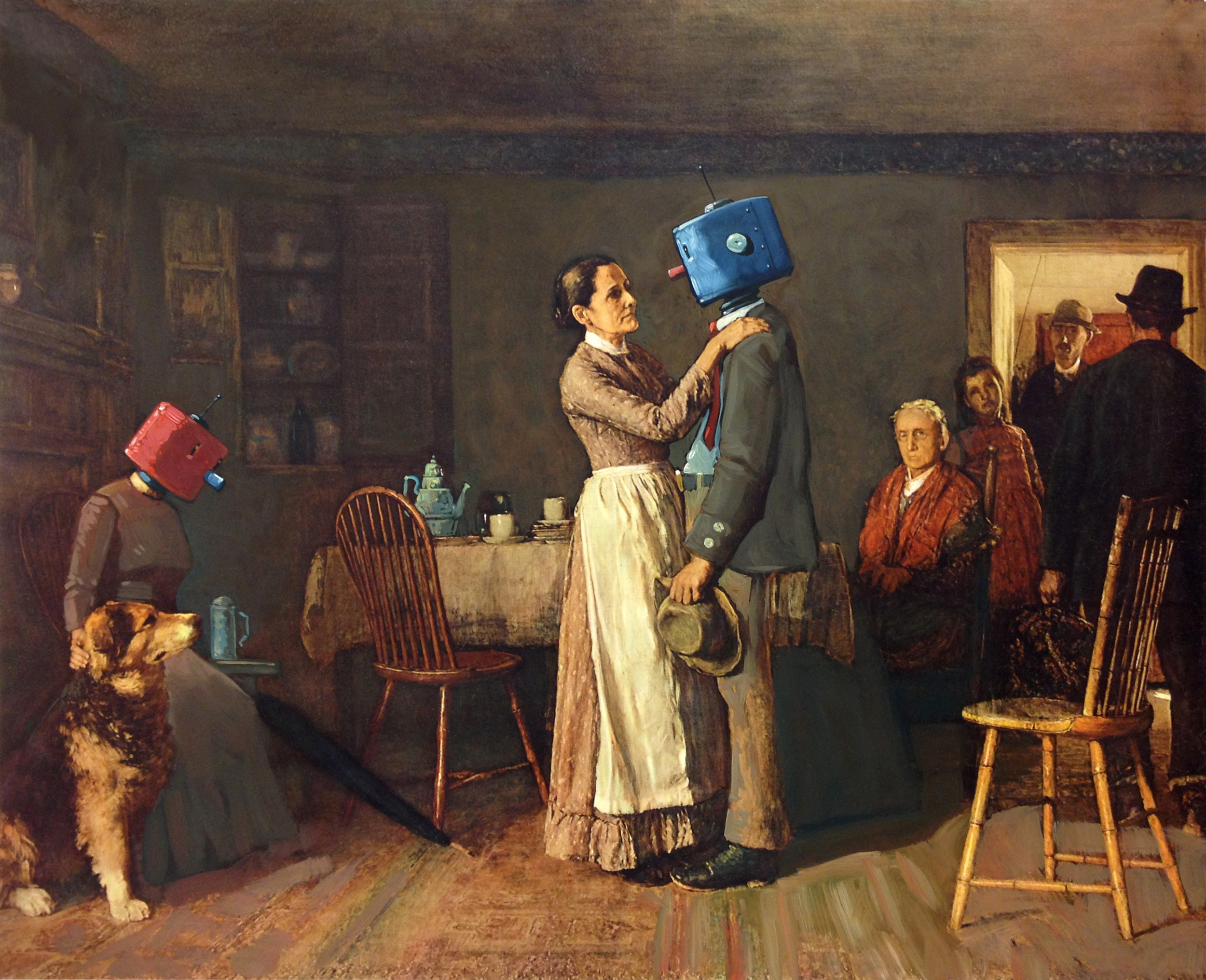 It’s Time You Knew Who Your Mother Is • 24” wide, framed. Oil on a paper art print, 2015, $300 Buy this painitng.
