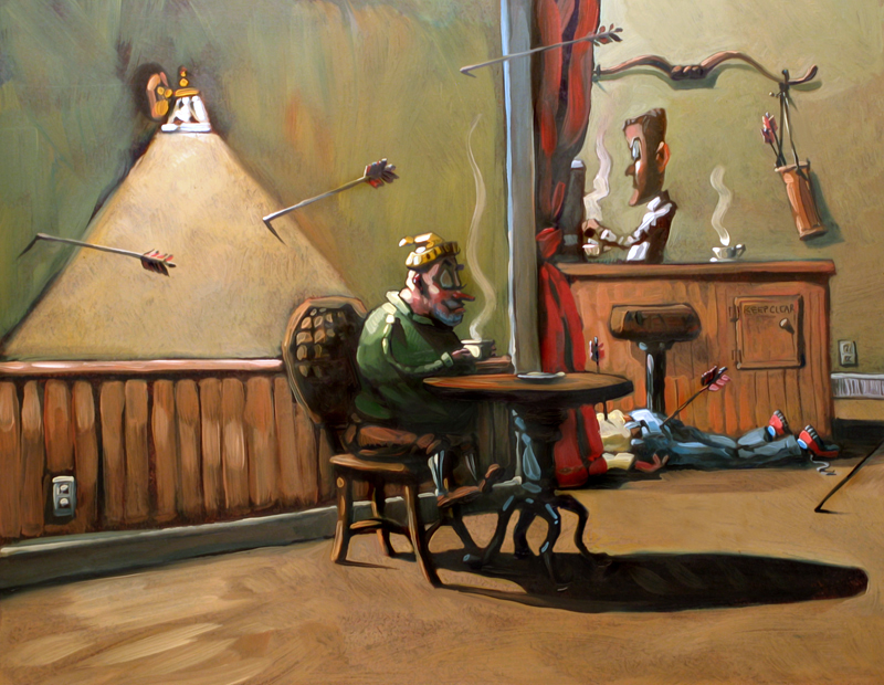 Cruelty Cafe • The Cafe owner was known to be quite curt and acerbic, although it is not known if he has never actually attacked a customer.