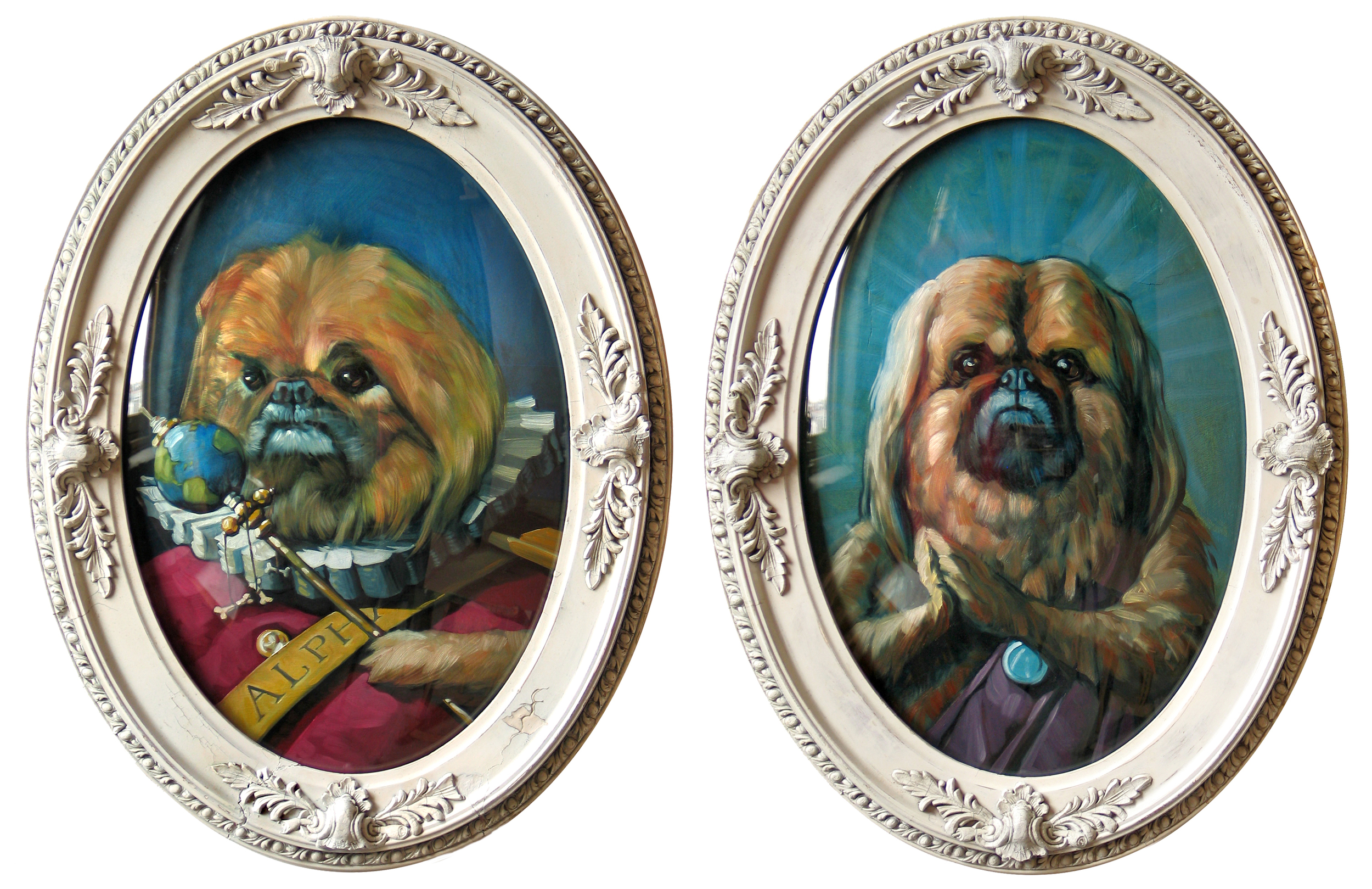 Alpha and Lama • Dogs are family members! These two were opposites in temperament. One was a real tyrant, the other peaceful and wise.