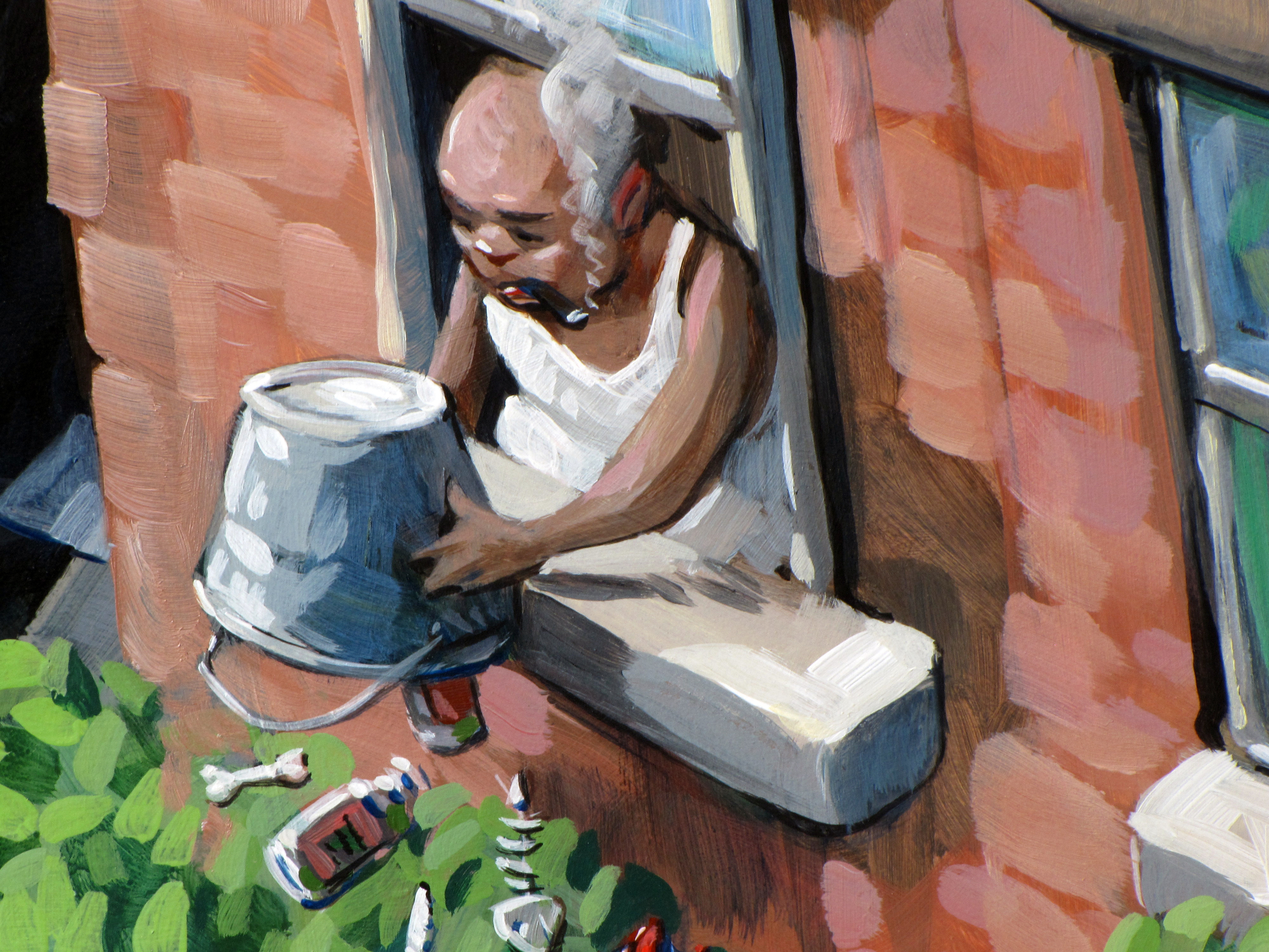 Another detail from Brownstone Bed. The neighbors were always loud.