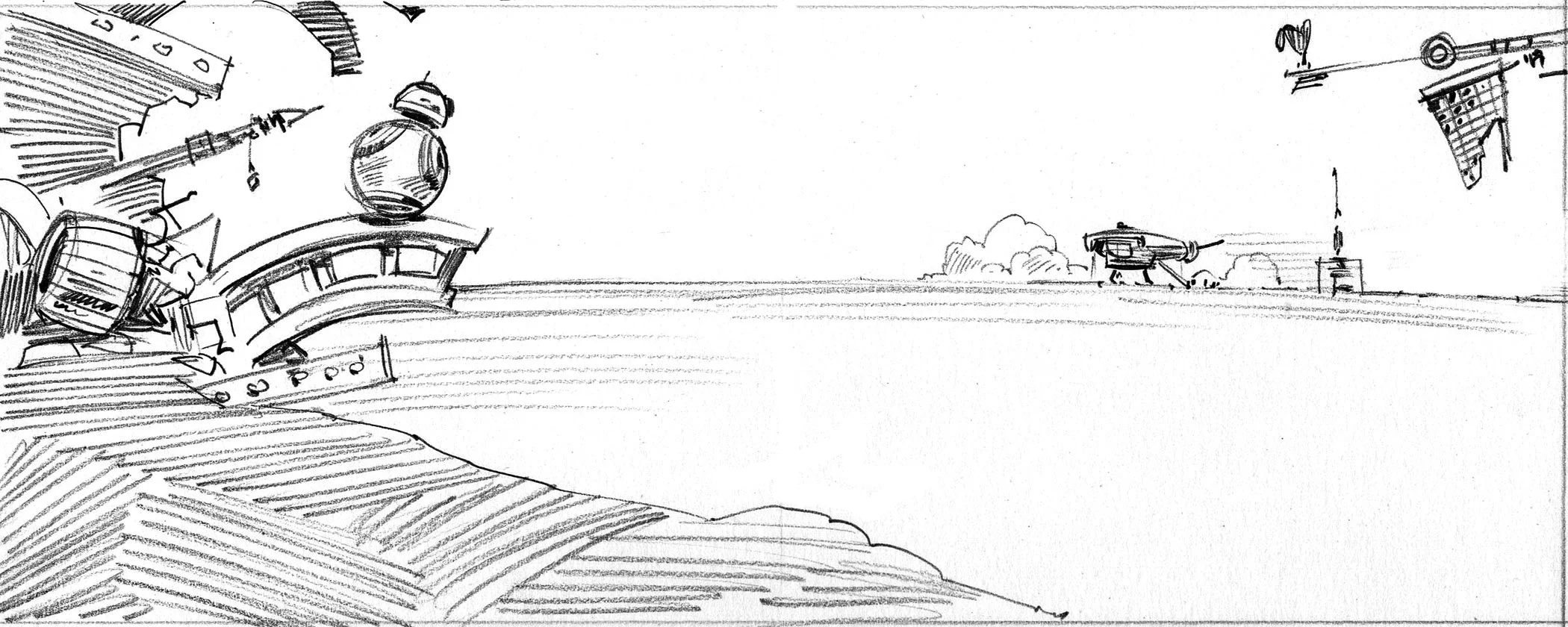 Sketch for The Ship , shown above. 