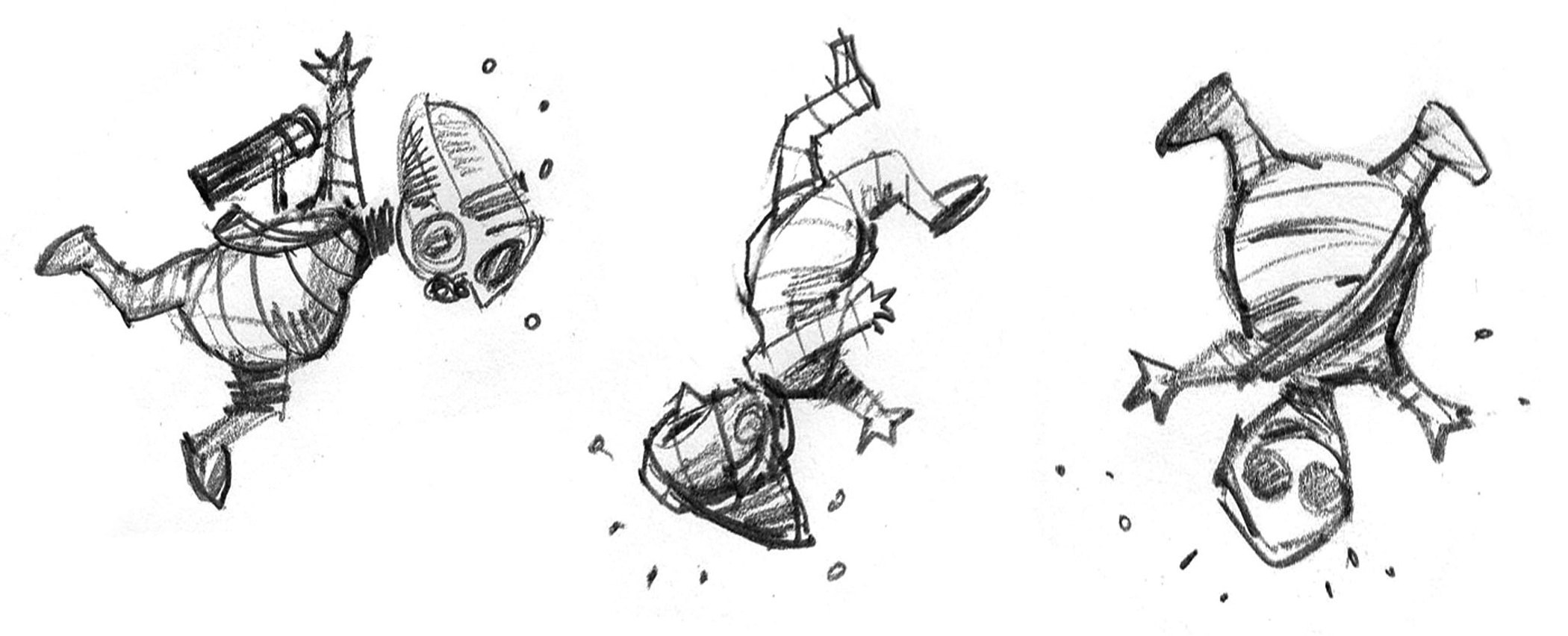 Teedo studies. He was the most fun to illustrate, with his beer gut. Grog gut?