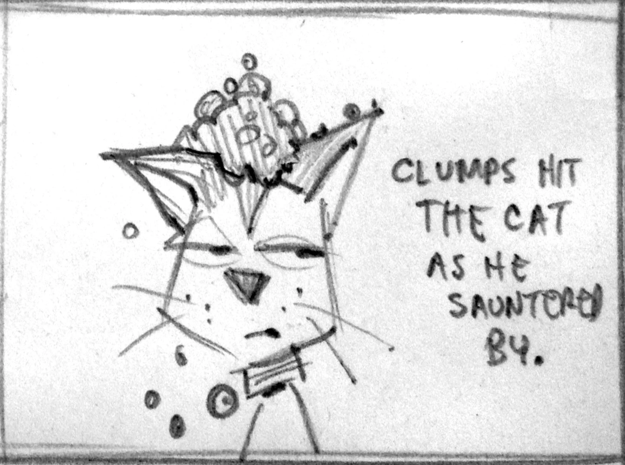 Early thumbnail sketch, originally about 1.5 inches wide.