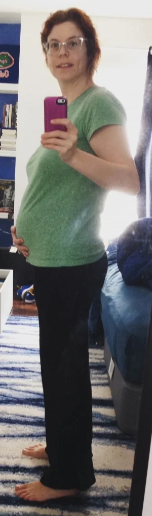 At 21 weeks while getting over Bronchitis no less.