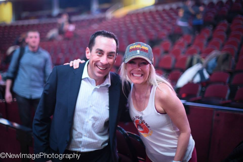 Destination Cleveland CEO Dave Gilbert with Tammy Lyons at our Event #6 at Quicken Loans Arena.