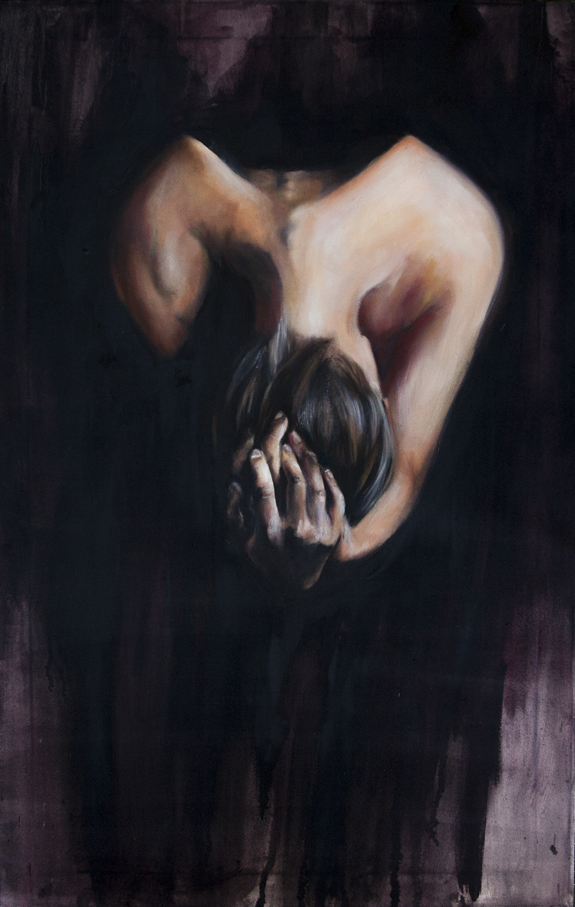   She Once Fell Through the Street , 2014  65” x 45” | Oil on canvas 