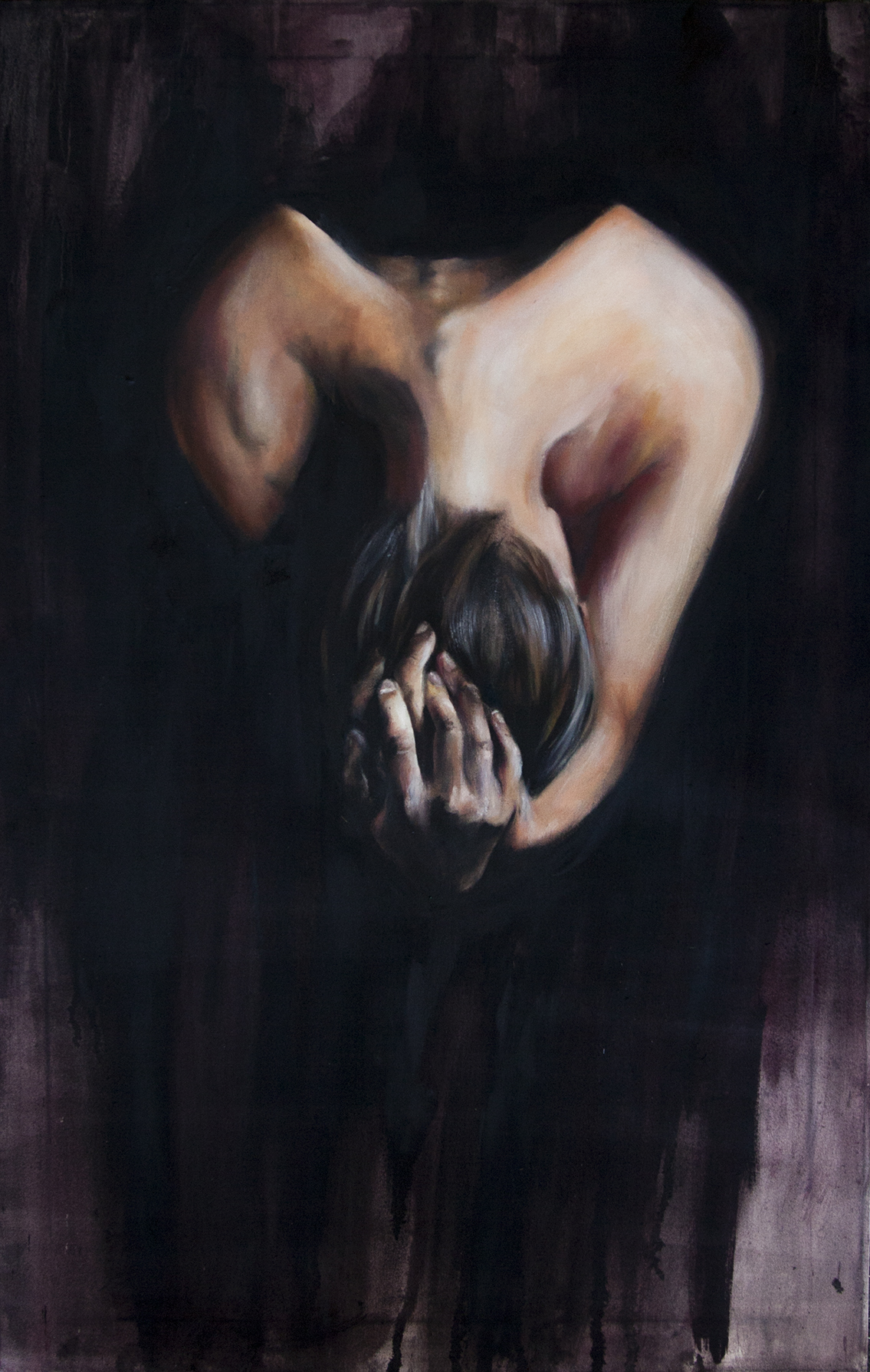 She Once Fell Through the Street , 2014 65” x 45” | Oil on canvas
