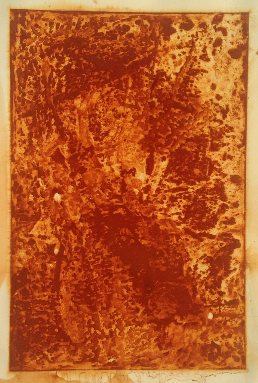   Steel Study I,  2015  Rust on paper 