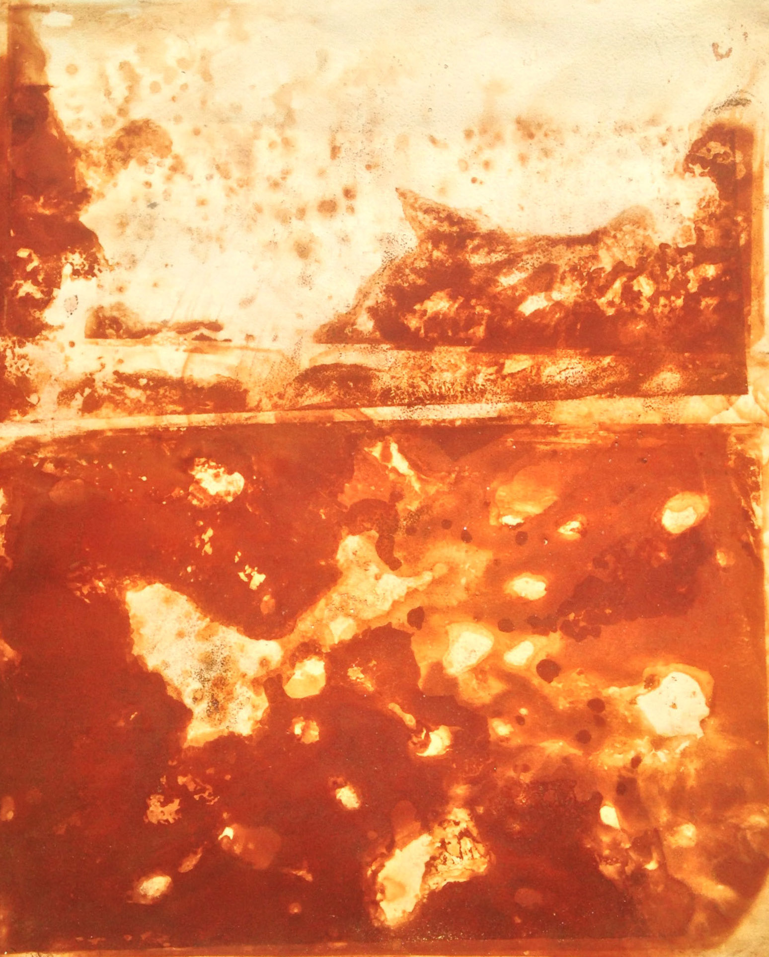   Rust Landscape,  2015  Rust on paper 