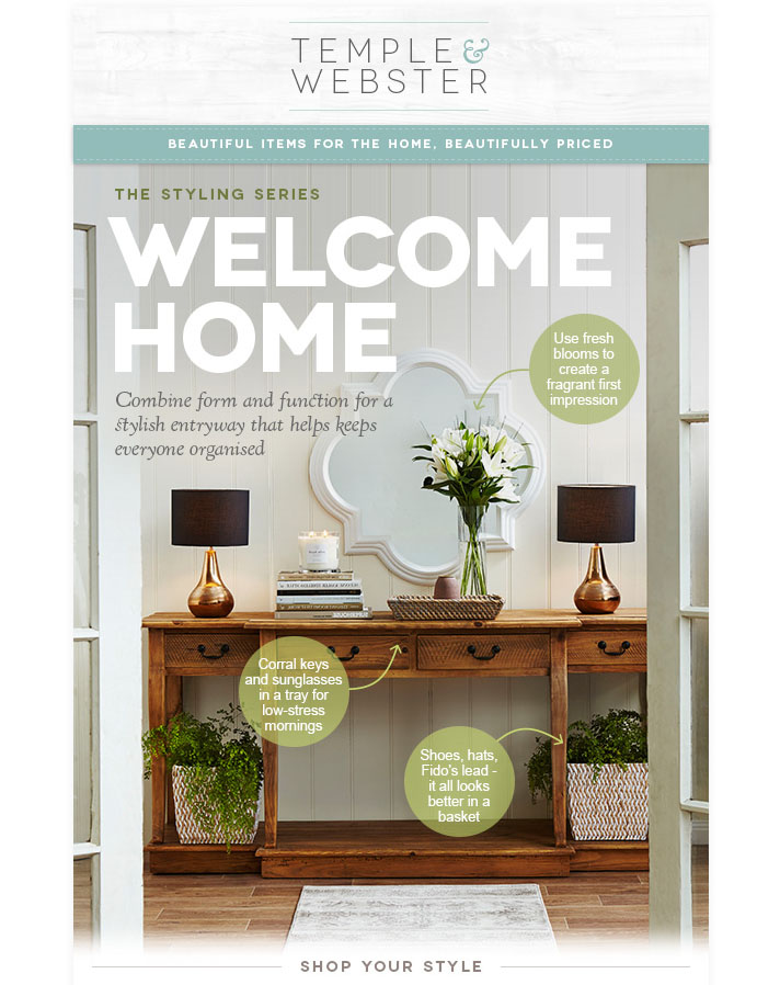 Welcome Home/ Temple & Webster