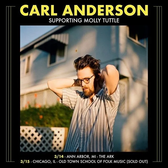 So excited to be supporting the incredibly talented @mollytuttle in Ann Arbor & Chicago this month. Chicago is sold out but tickets are still available for our show at the Ark in Ann Arbor. 📷 @josephrobertkrauss