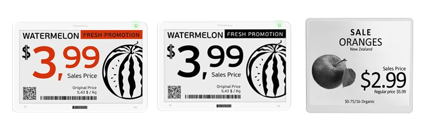 Fresh food hanging electronic shelf labels