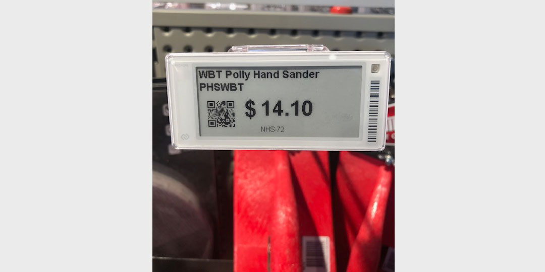 Hardware and DIY store with digital price tags by esLabels