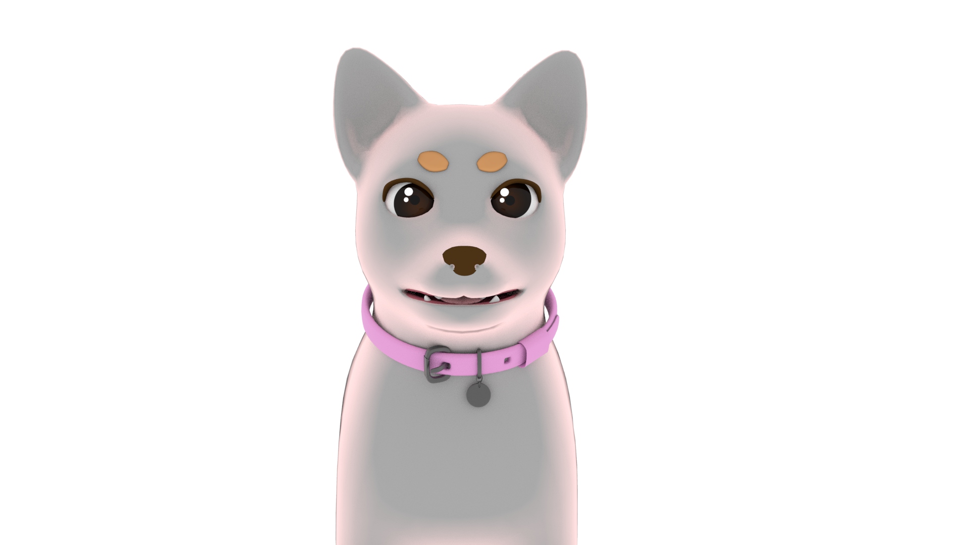 Main character, Roxy, with shading only, untextured. WIP.