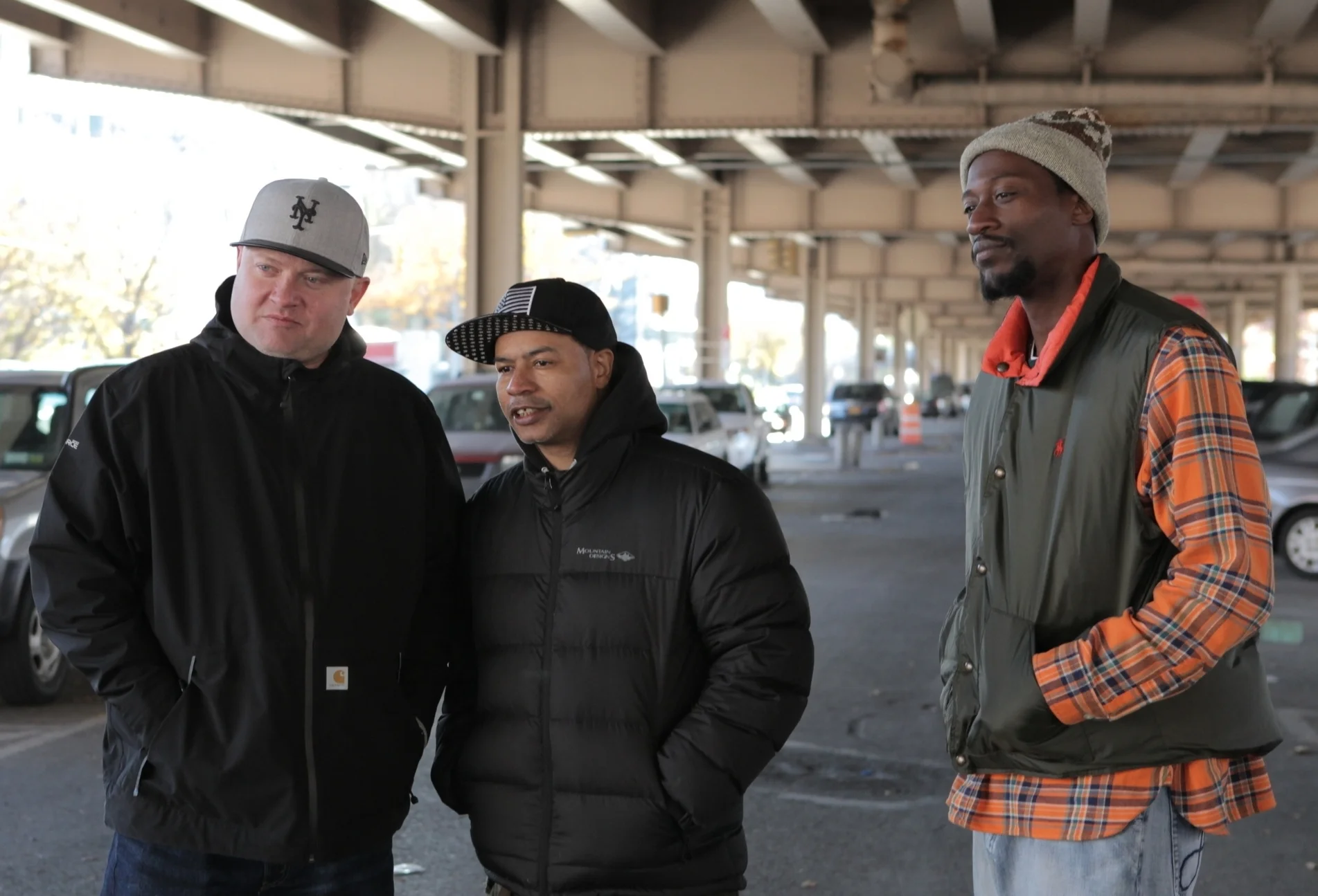 Ras Beats, A.G. & JBiz at the "God Bless" video shoot.