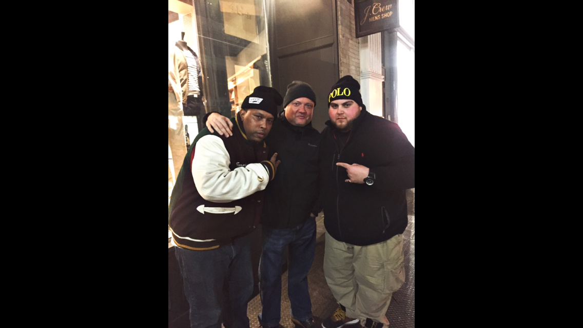 Elemnt, Ras Beats & Tone Atlas outside No Mystery, NYC