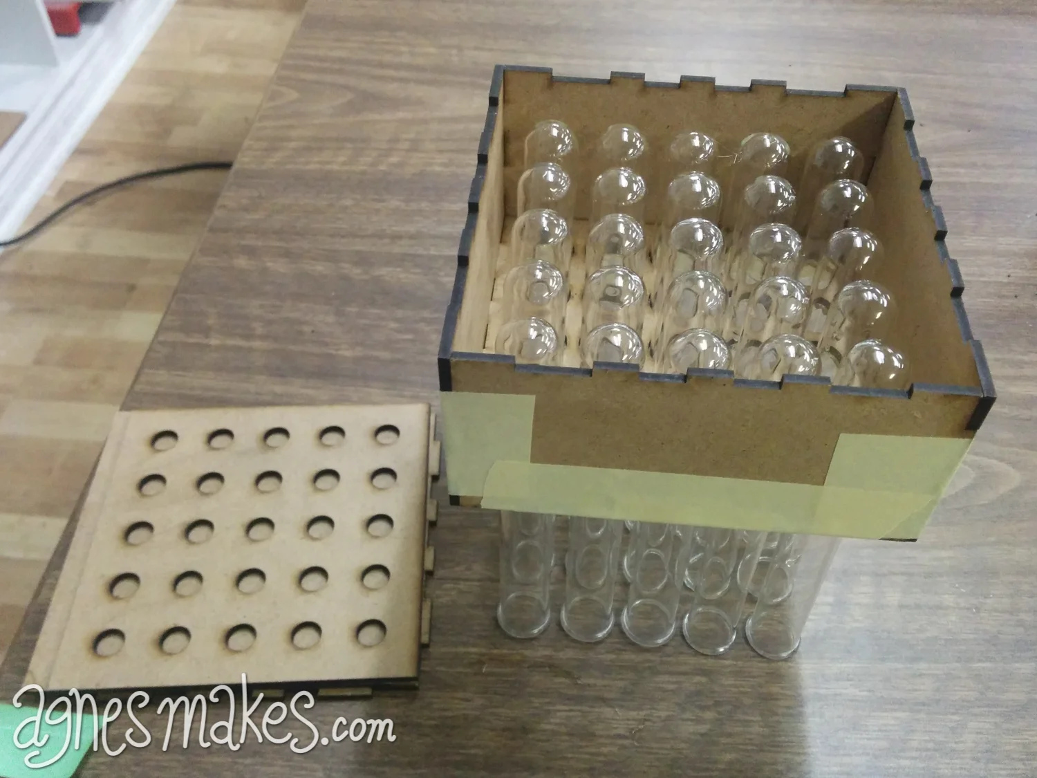 Next, the base and spacing inserts are removed.