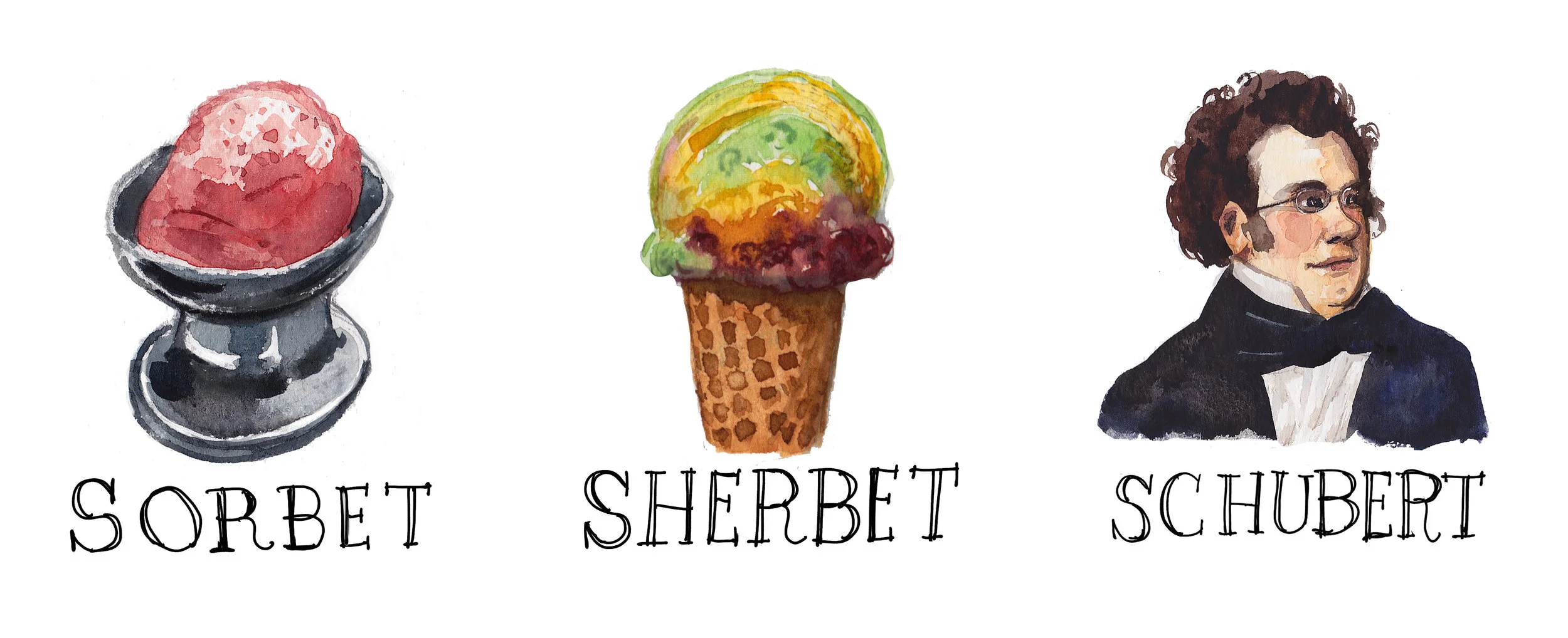 Sorbet, Sherbet, Schubert