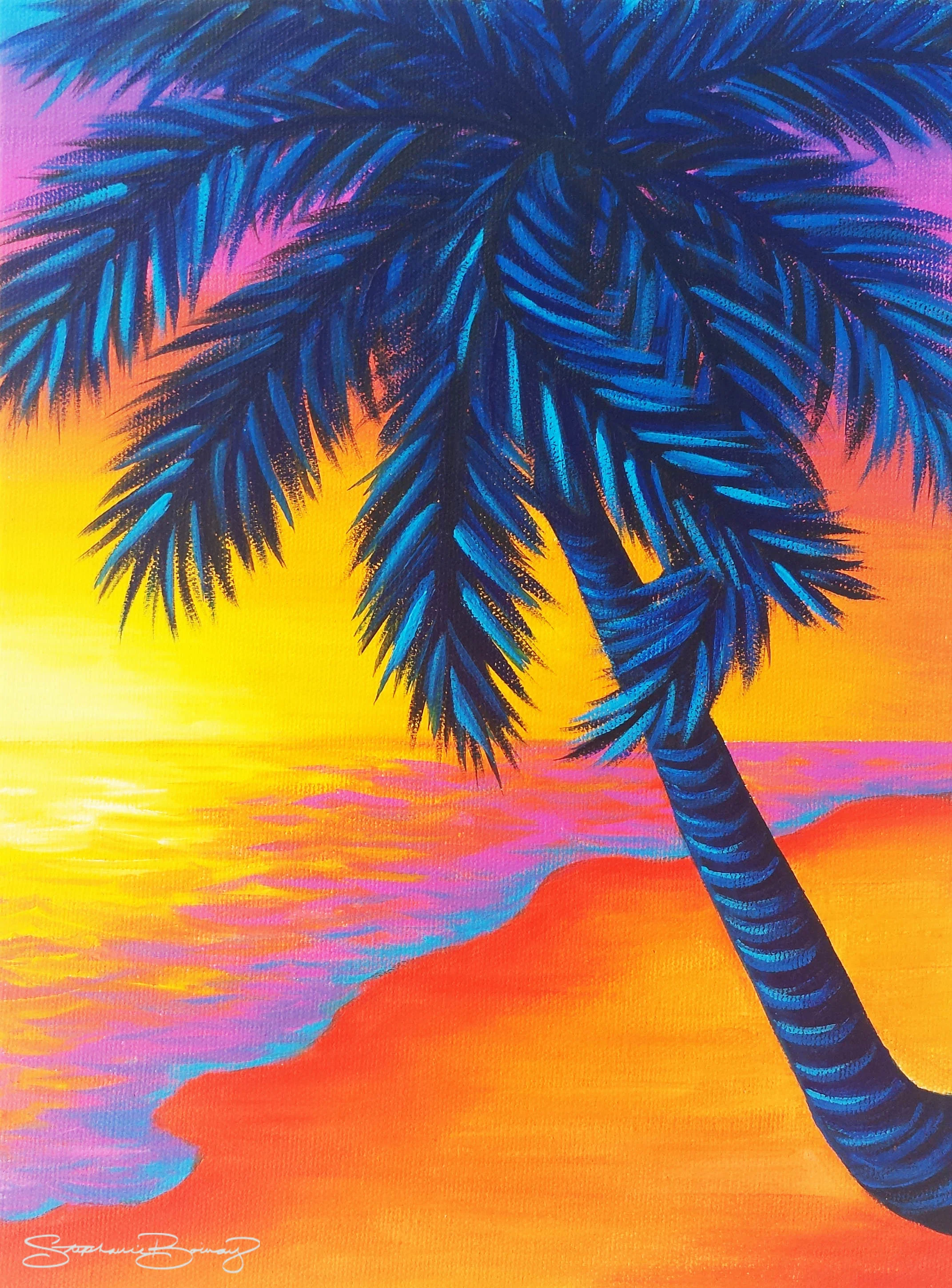 BLUE PALM SUNSET NO.2