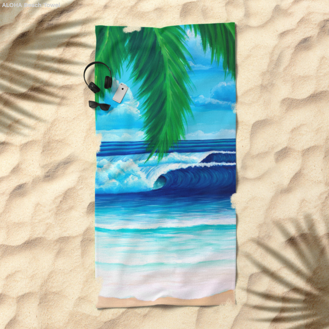Aloha Beach Towel Stephanie Boinay Art Aloha Beach Towel Stephanie Boinay Art