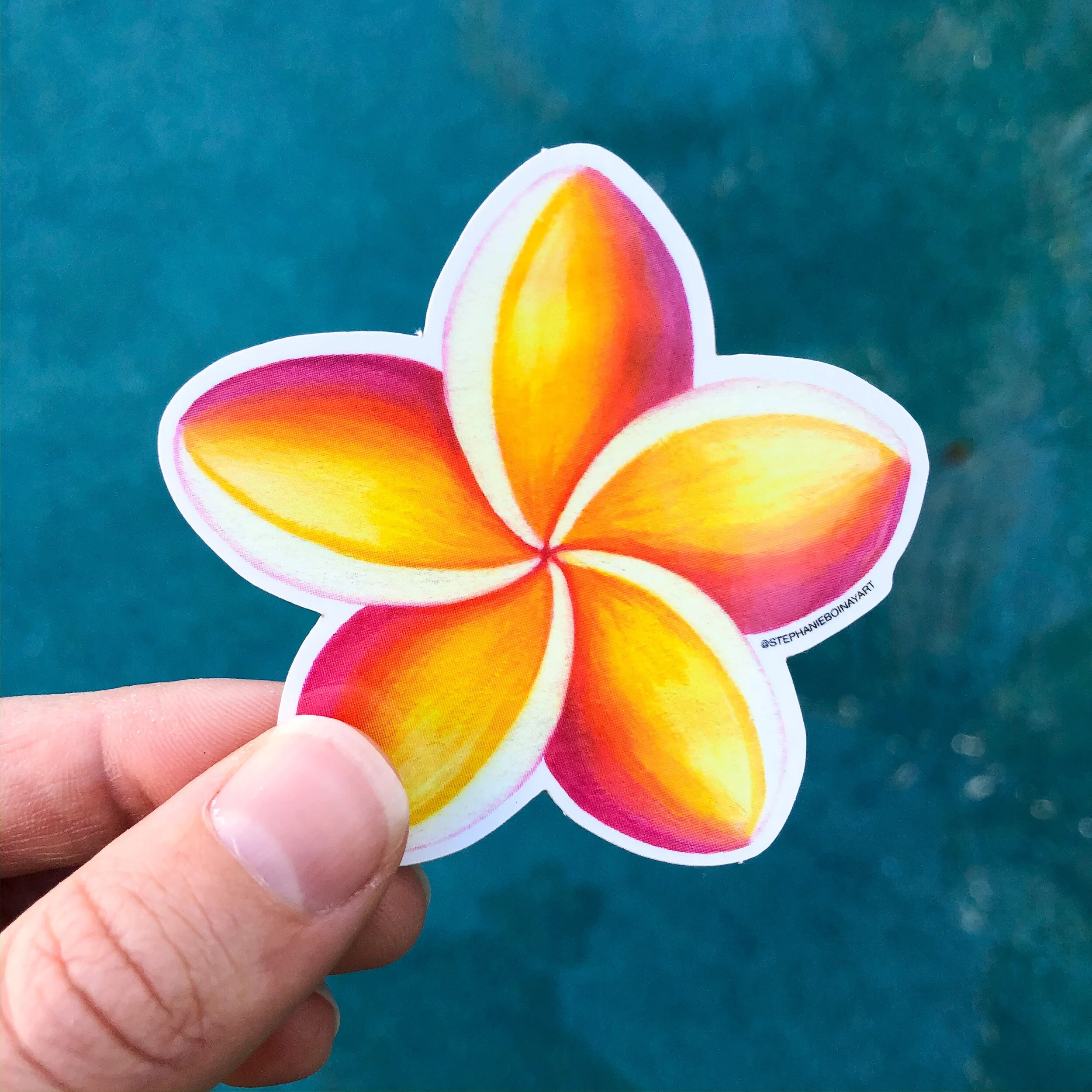 Plumeria Die-Cut Vinyl Stickers