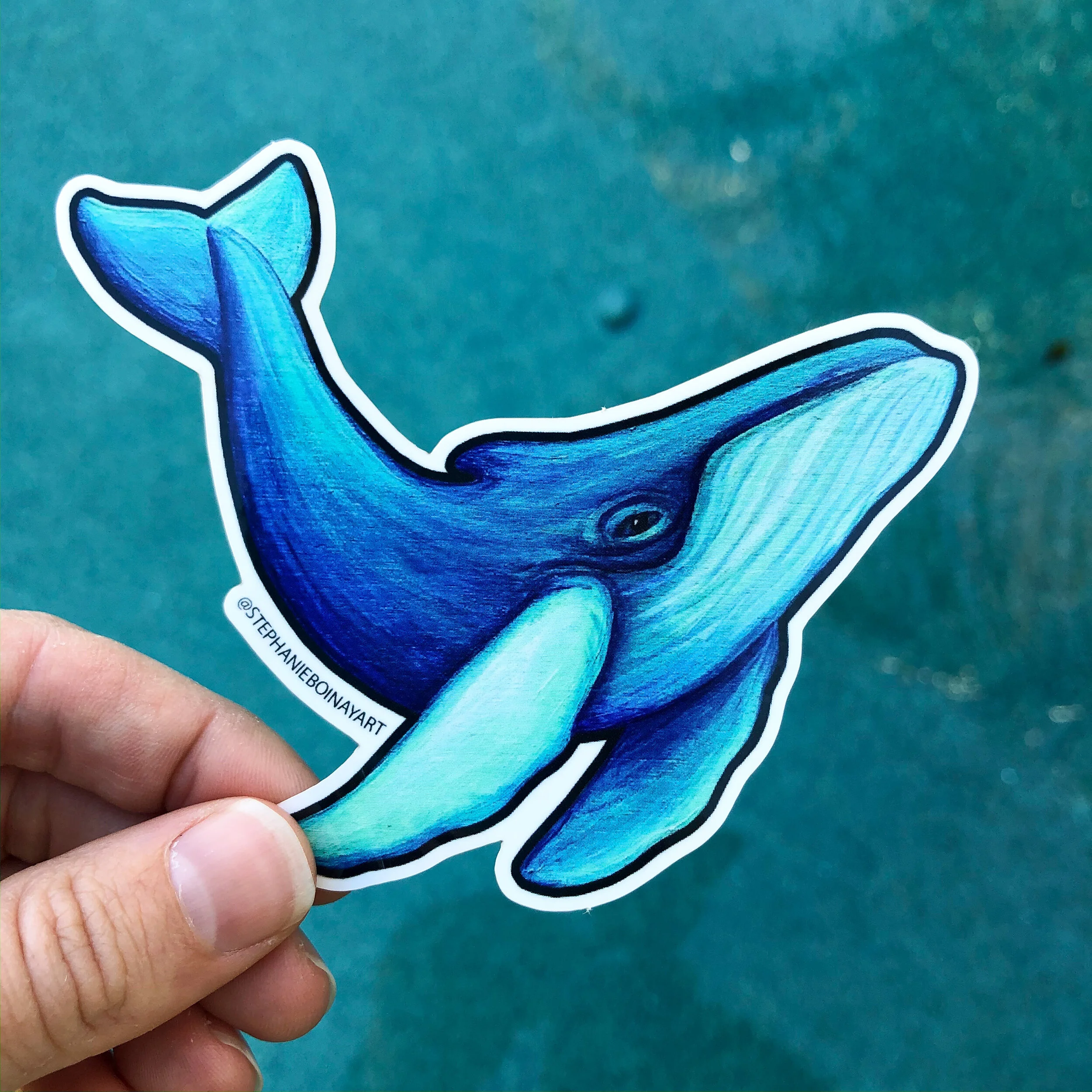 Whale Die-Cit Vinyl Sticker