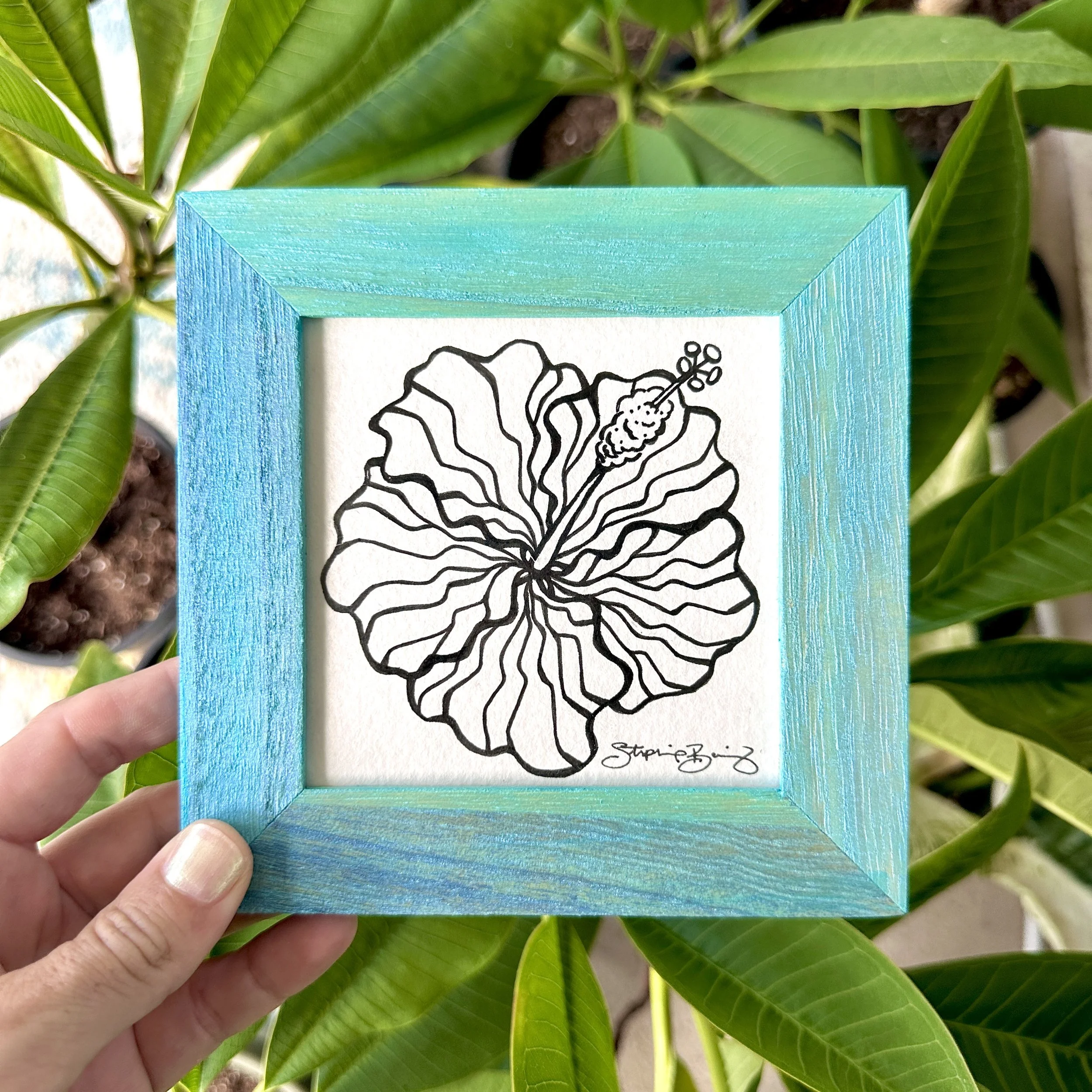 HIBISCUS #1 Original Ink Drawing