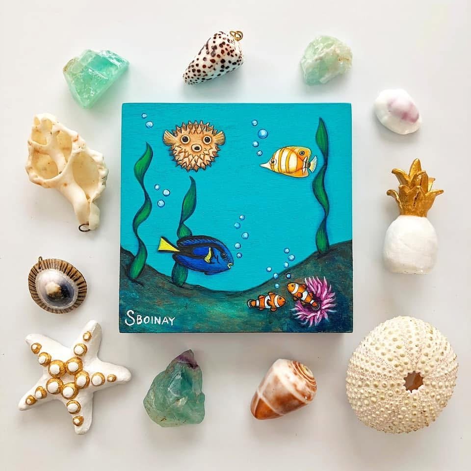 Since I don&rsquo;t have much studio time at the moment to create new art, I&rsquo;ll be sharing paintings from over the years. Some may be familiar and some you may have never seen! I hope that all will bring you some Aloha and joy 🥰 

This funky l