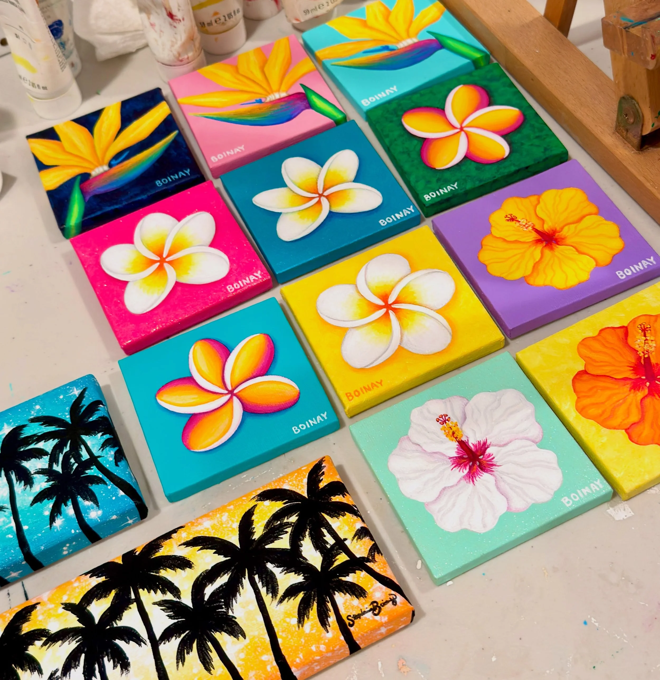 Shop update and Studio Sale this Friday 10 am! These originals and lots more will be available. Sign up for my newsletter if you want Thursday morning early access (10 am) 🌺🌸🎨 at www.stephanieboinayart.com/contact (link in bio)

#shoplocal #stepha