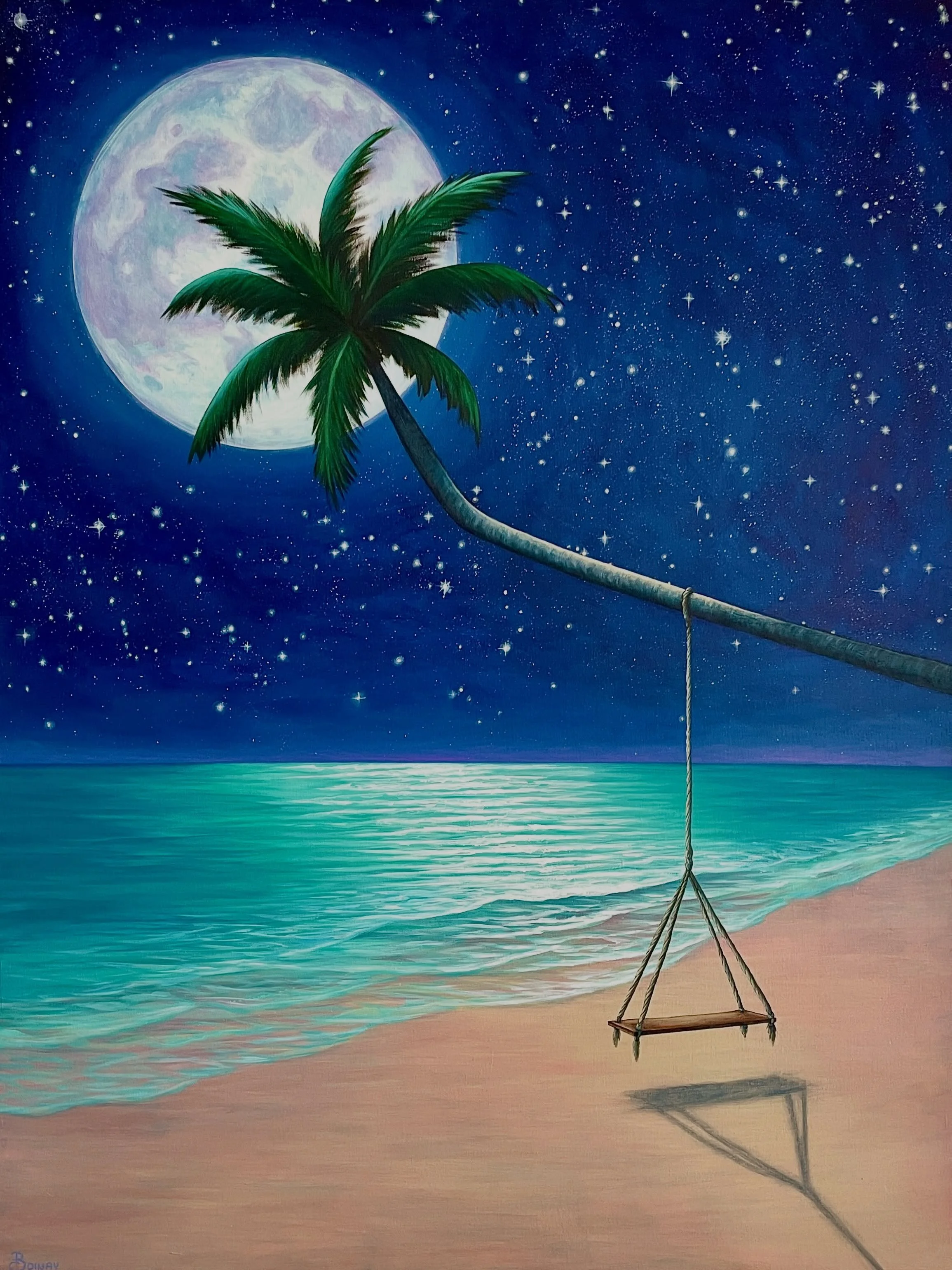 I&rsquo;m so thrilled to announce that my painting &ldquo;Moonlit Solitude&rdquo; was selected to be part of @milanart.gallery &lsquo;s Moonlight Mirage show! 23 artists were selected out of 300 entries, and the show runs from today until Nov 1st! 

