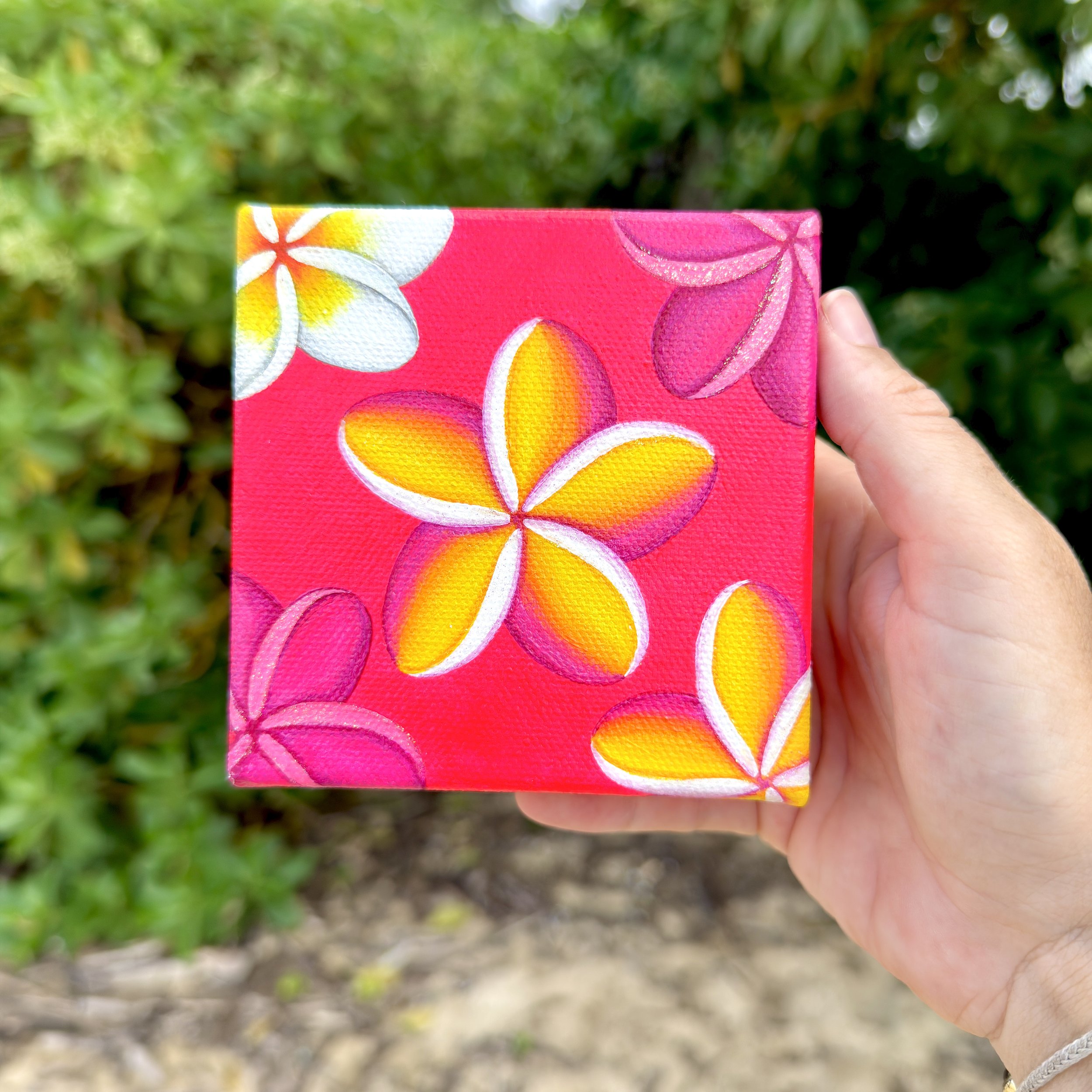 SALE Hot Pink + Plumerias Mini