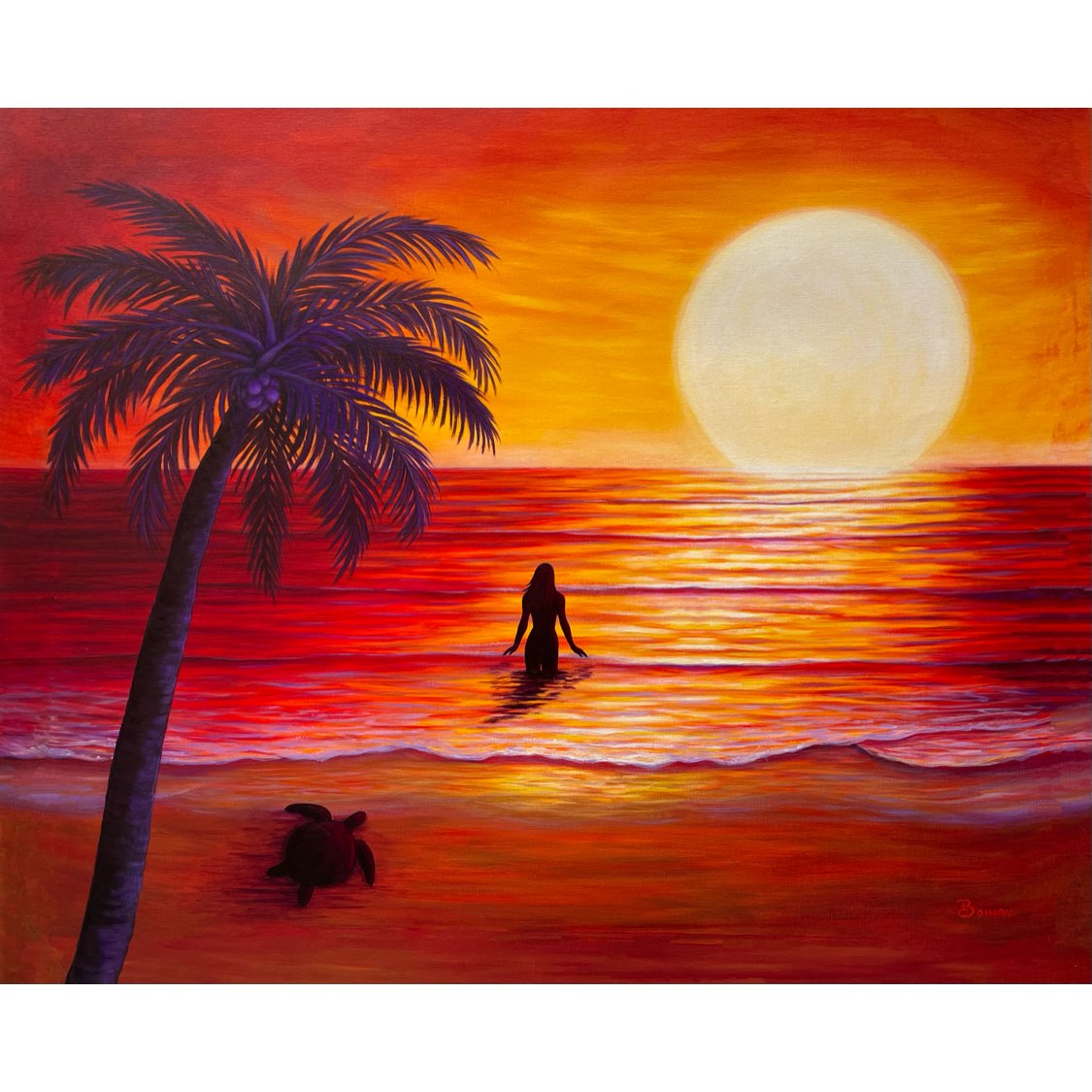 "Solar Plunge" Mixed Media