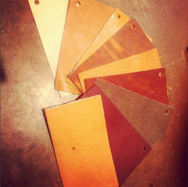 vege tan swatches tanned with tree bark tannins
