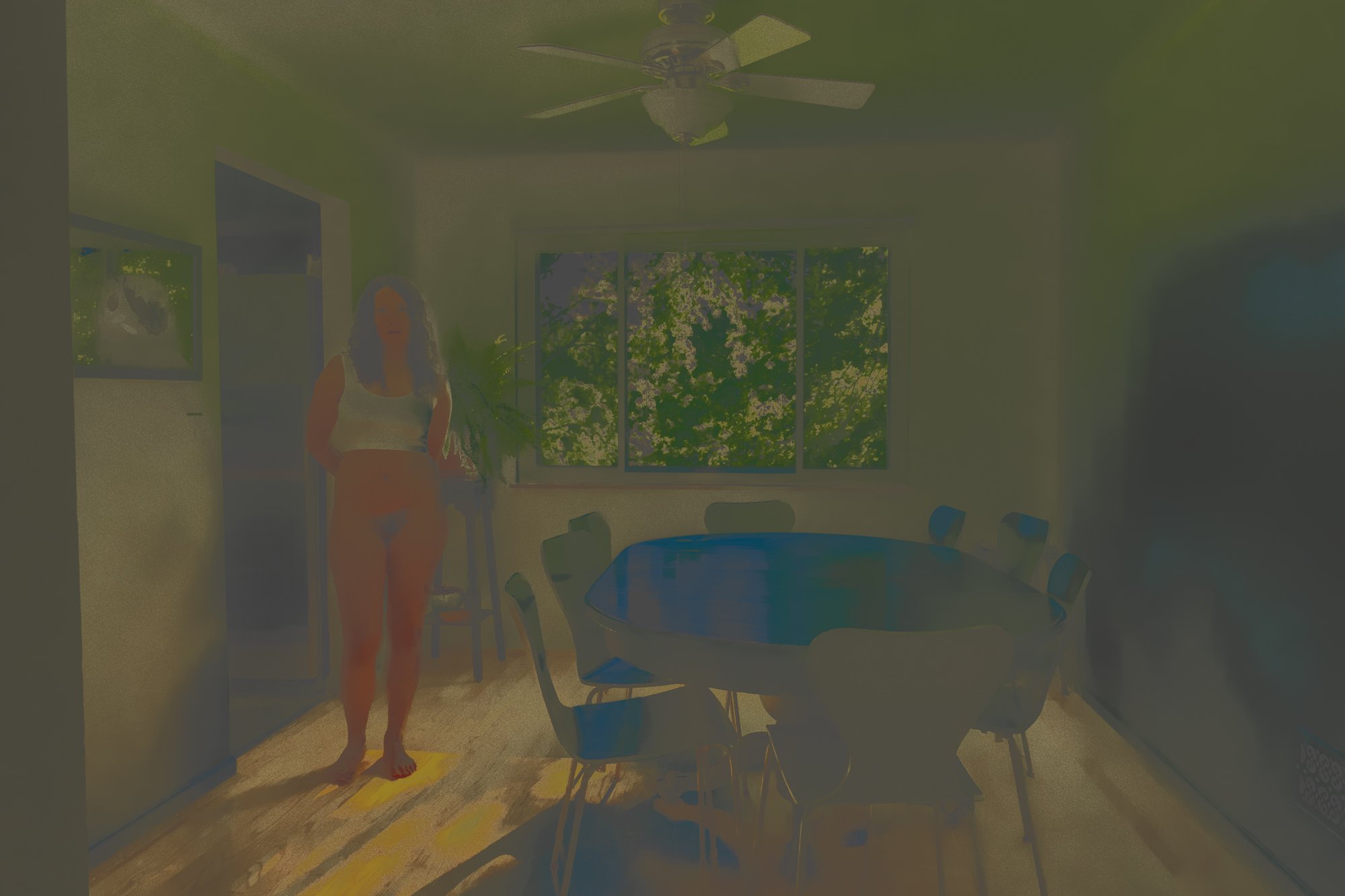 Hannah Standing in the Dining Room