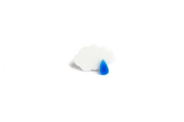 2. A fluffy white cloud and a single blue raindrop make this ring a cute and colourful accessory on an otherwise grey day, £6.00, Folksy . 