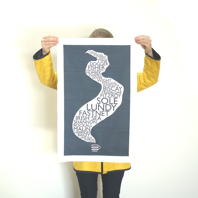 1. Coming out of the radio like a telegram from past era, the shipping forecast is both bamboozling and soothing. Remind yourself of those peculiar words with this screen-printed tea towel, £9.50, Folksy .