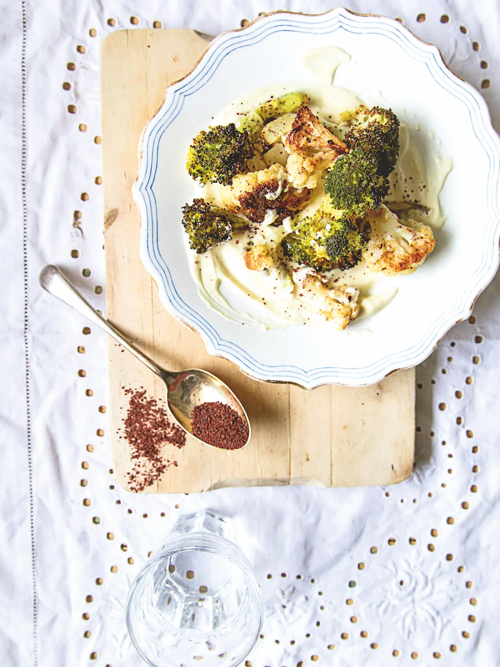 Recipe Charred brassicas with tahini yogurt & sumac The Simple Things