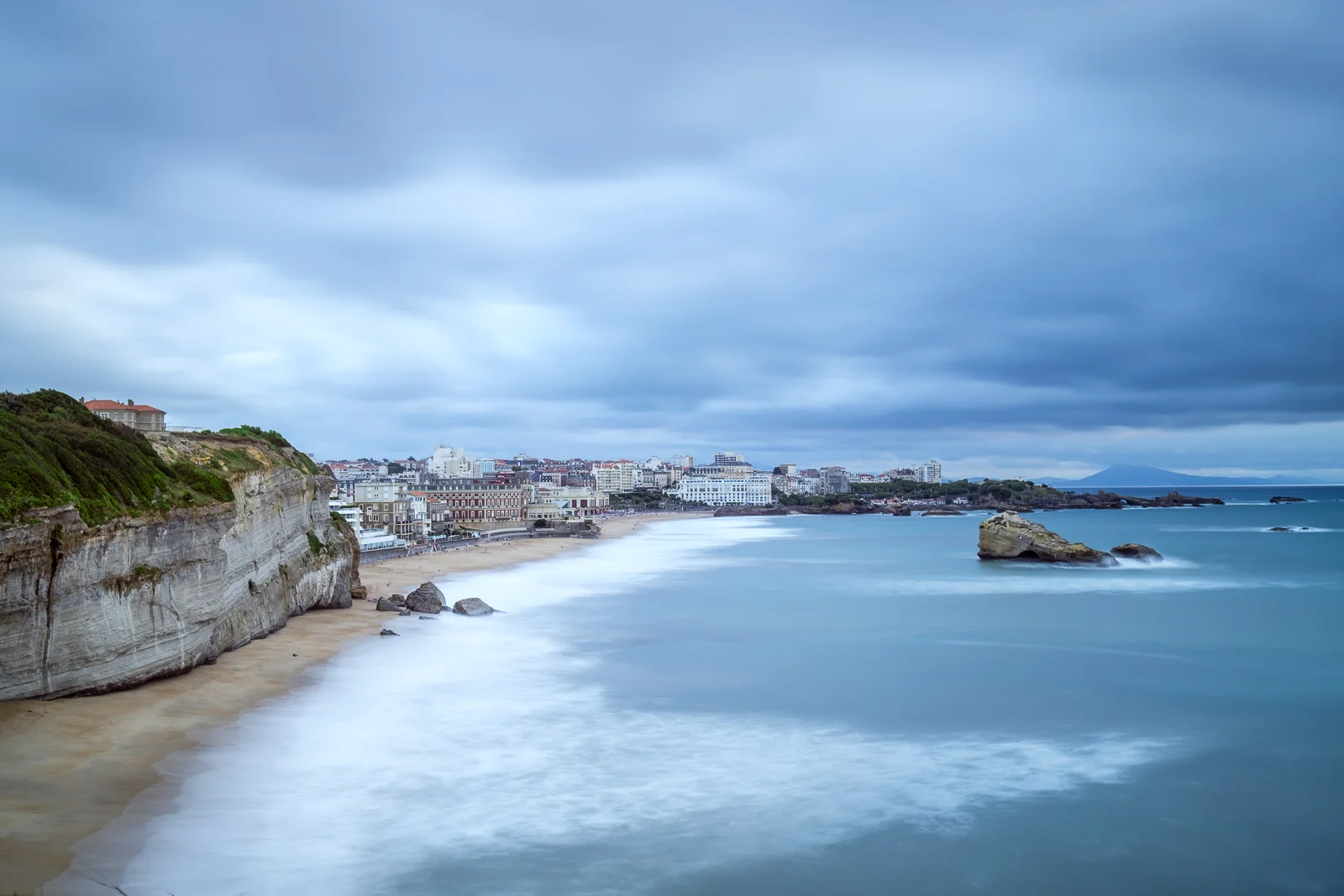 Magnificent Biarritz shot during a stormy sunset from my favourite spot up at the Lighthouse.
