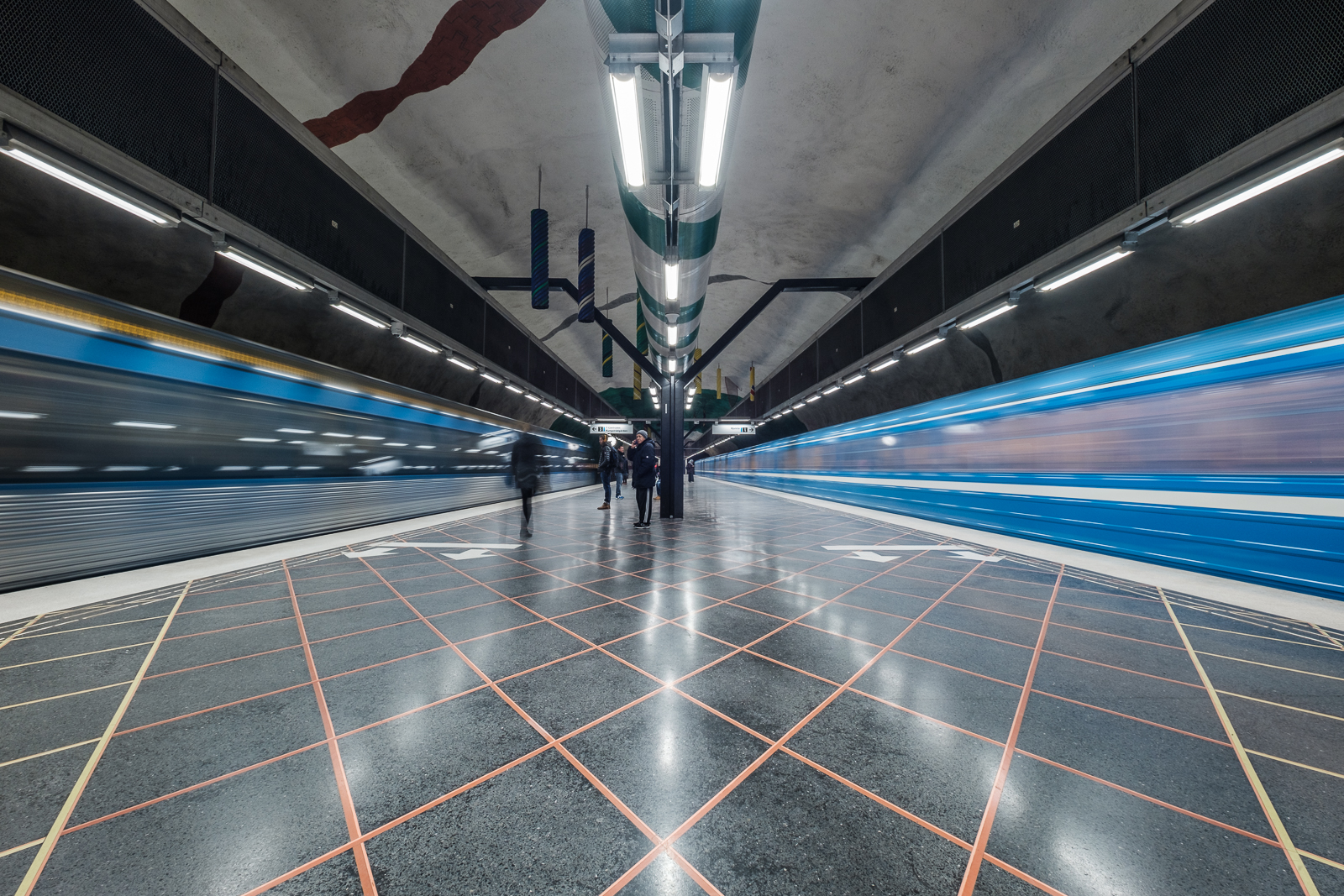 Huvudsta Metro Station.