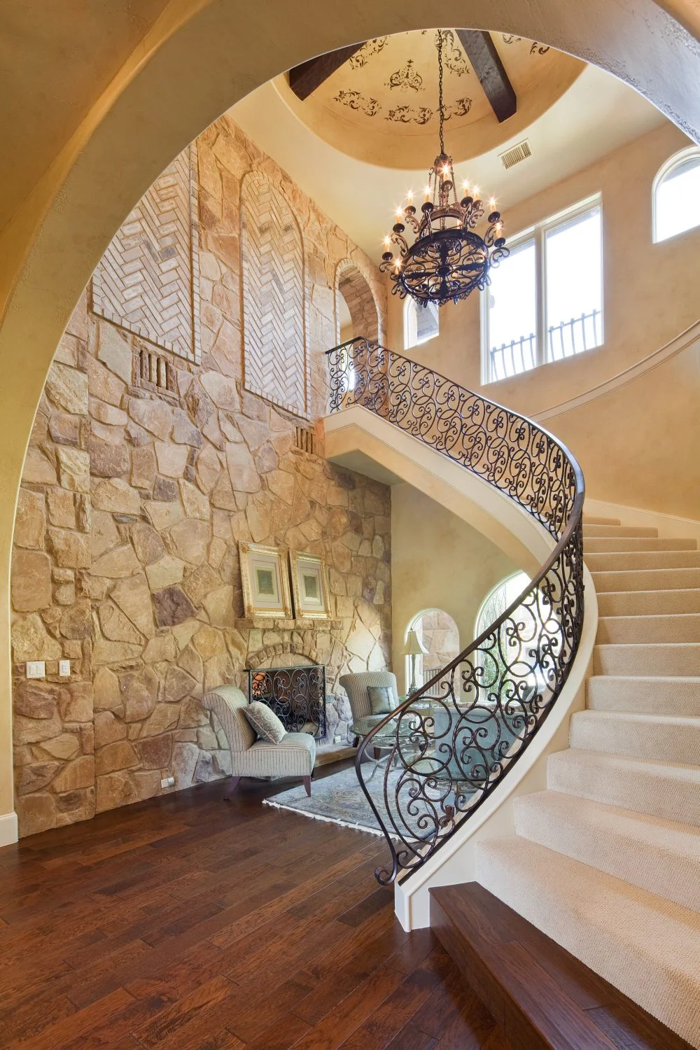 Architecture Home Texas tuscan staircase