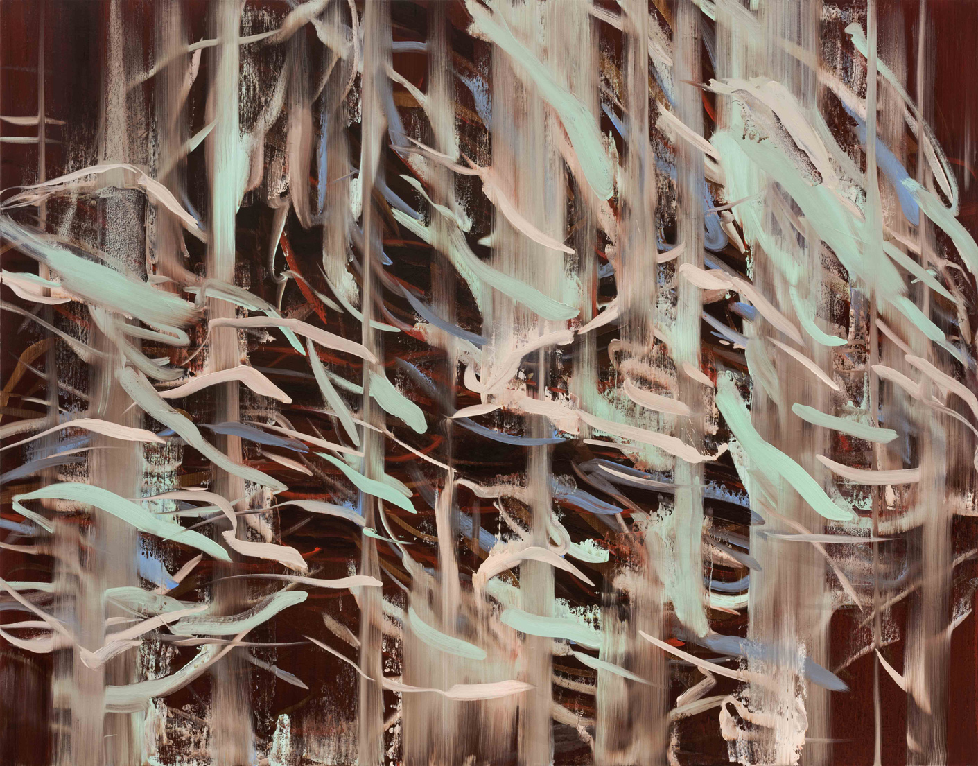 Untitled no 6 (dark ground) 2015 oil on canvas 146 x 186 cm