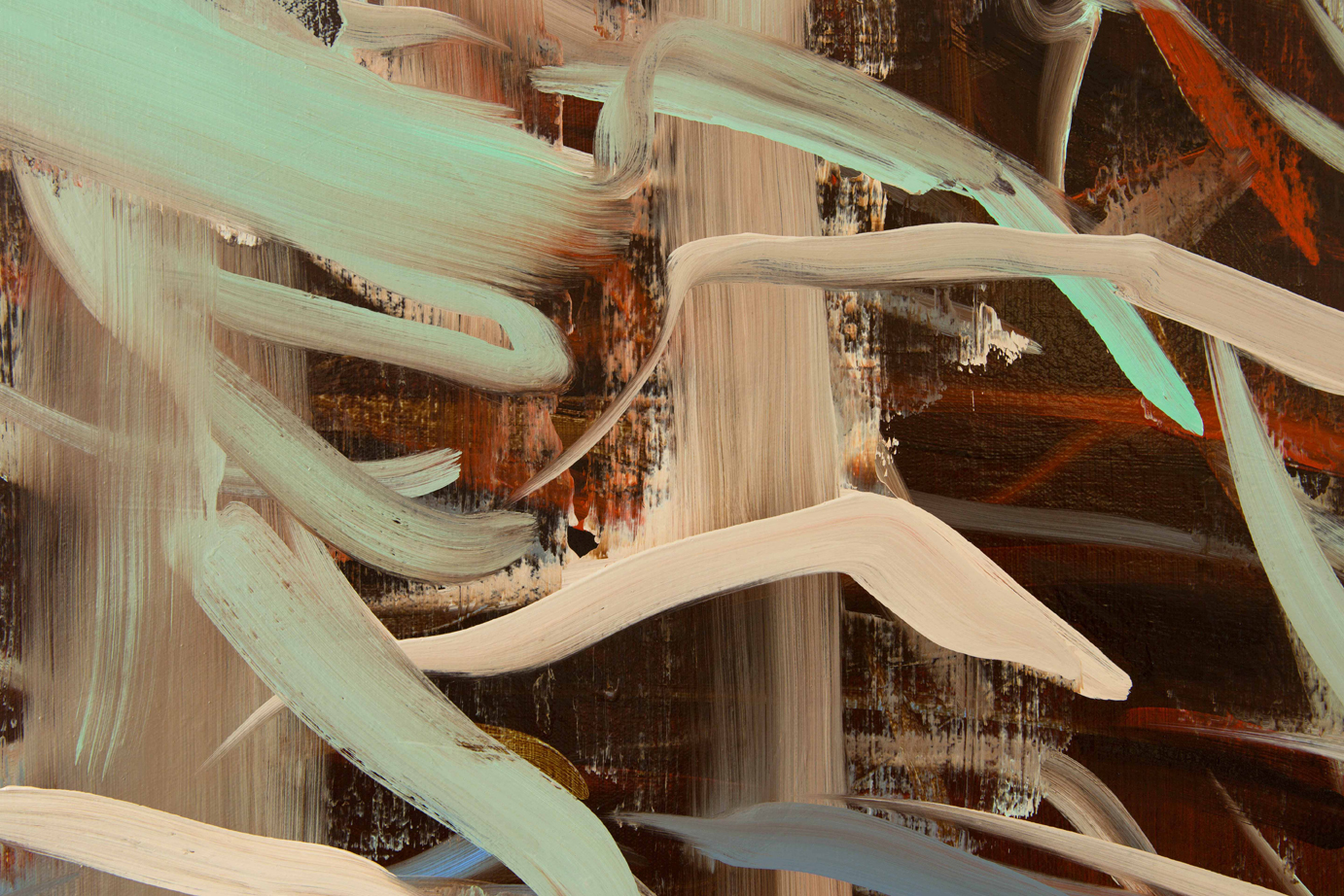 Untitled no 6 (dark ground) detail 2015 oil on canvas 146 x 186 cm