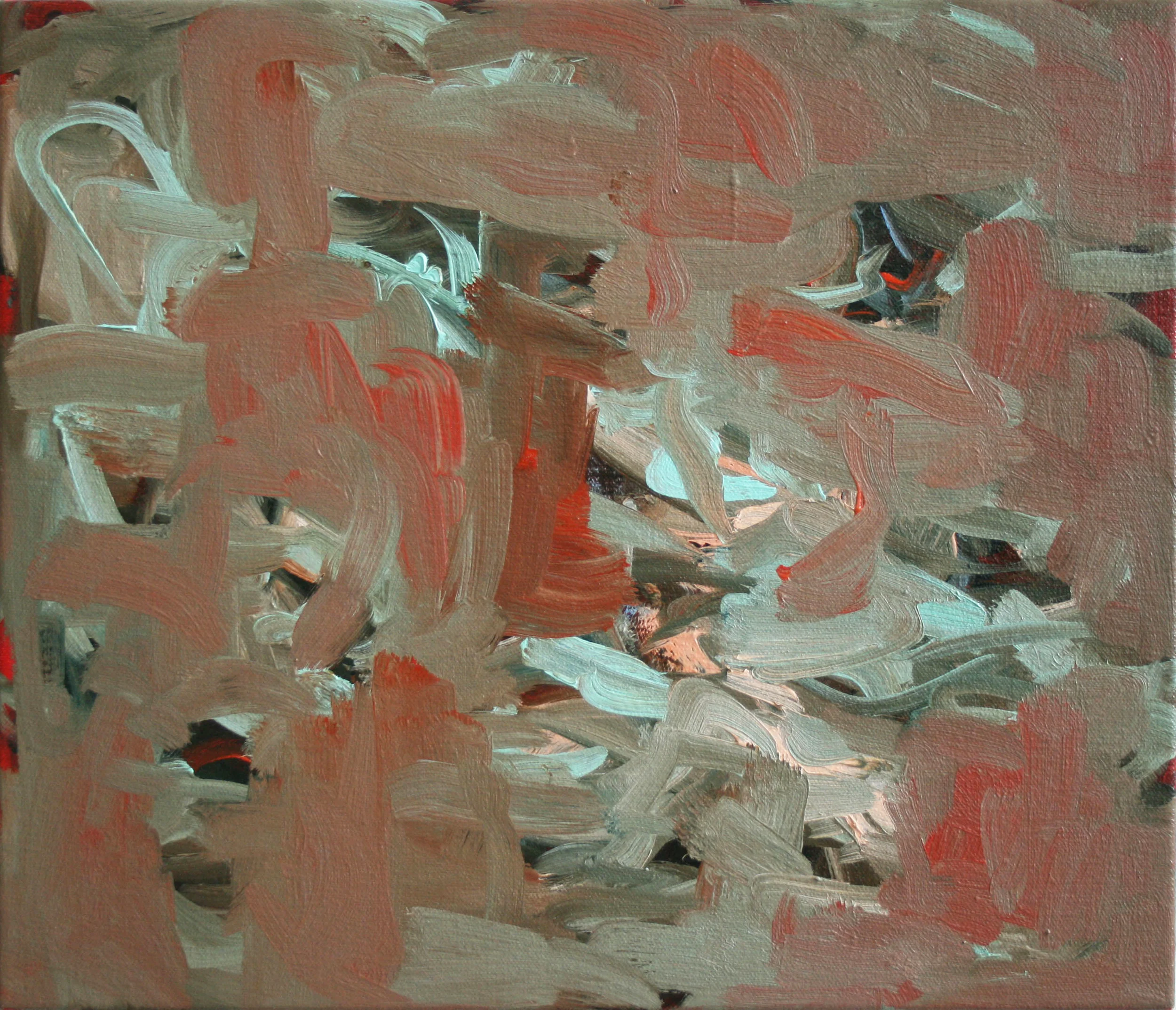 Untitled (red ground) 2015 oil on canvas 30 x 35 cm