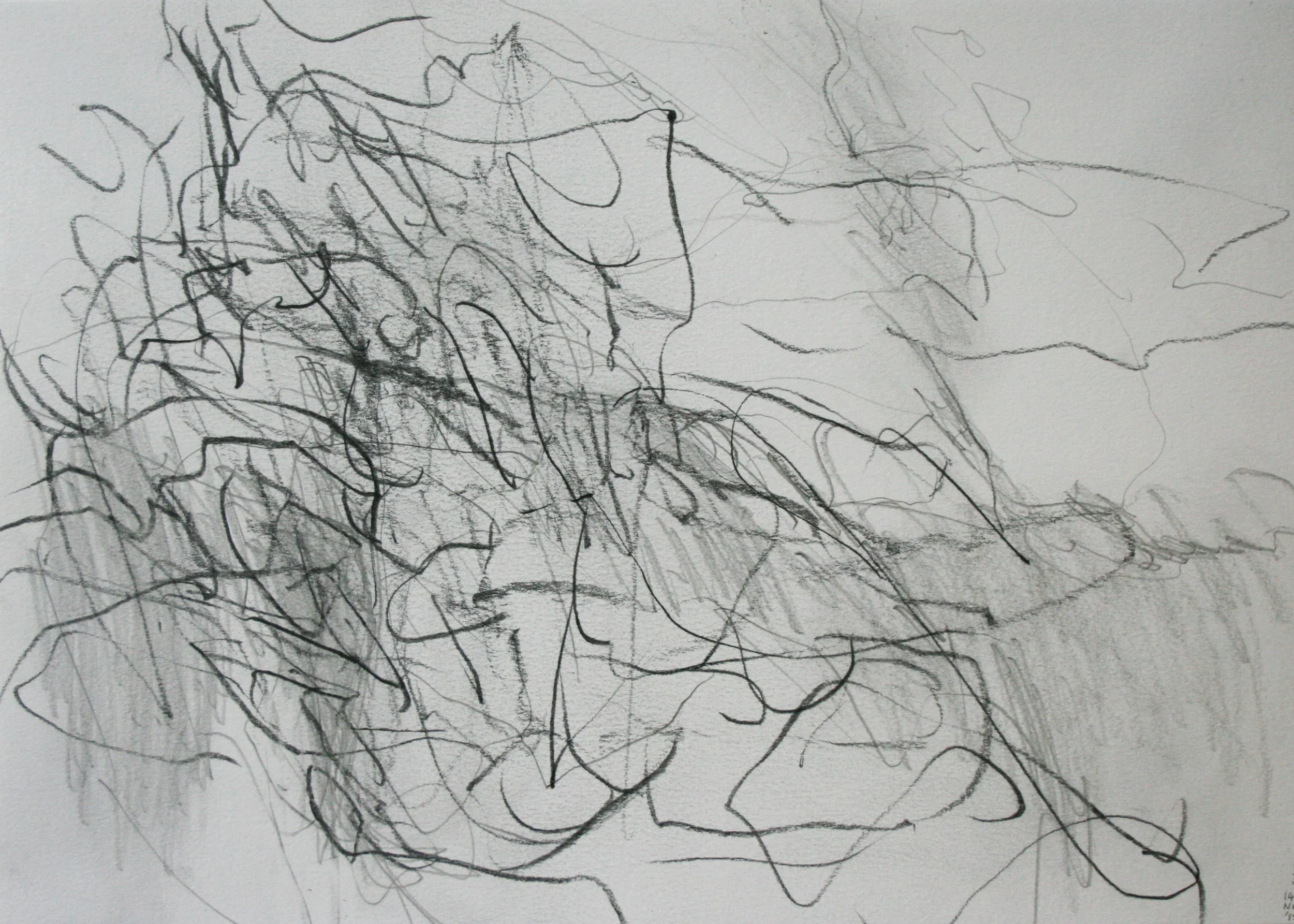 Left hand Drawing III November 2015 graphite on paper 21 x 30 cm